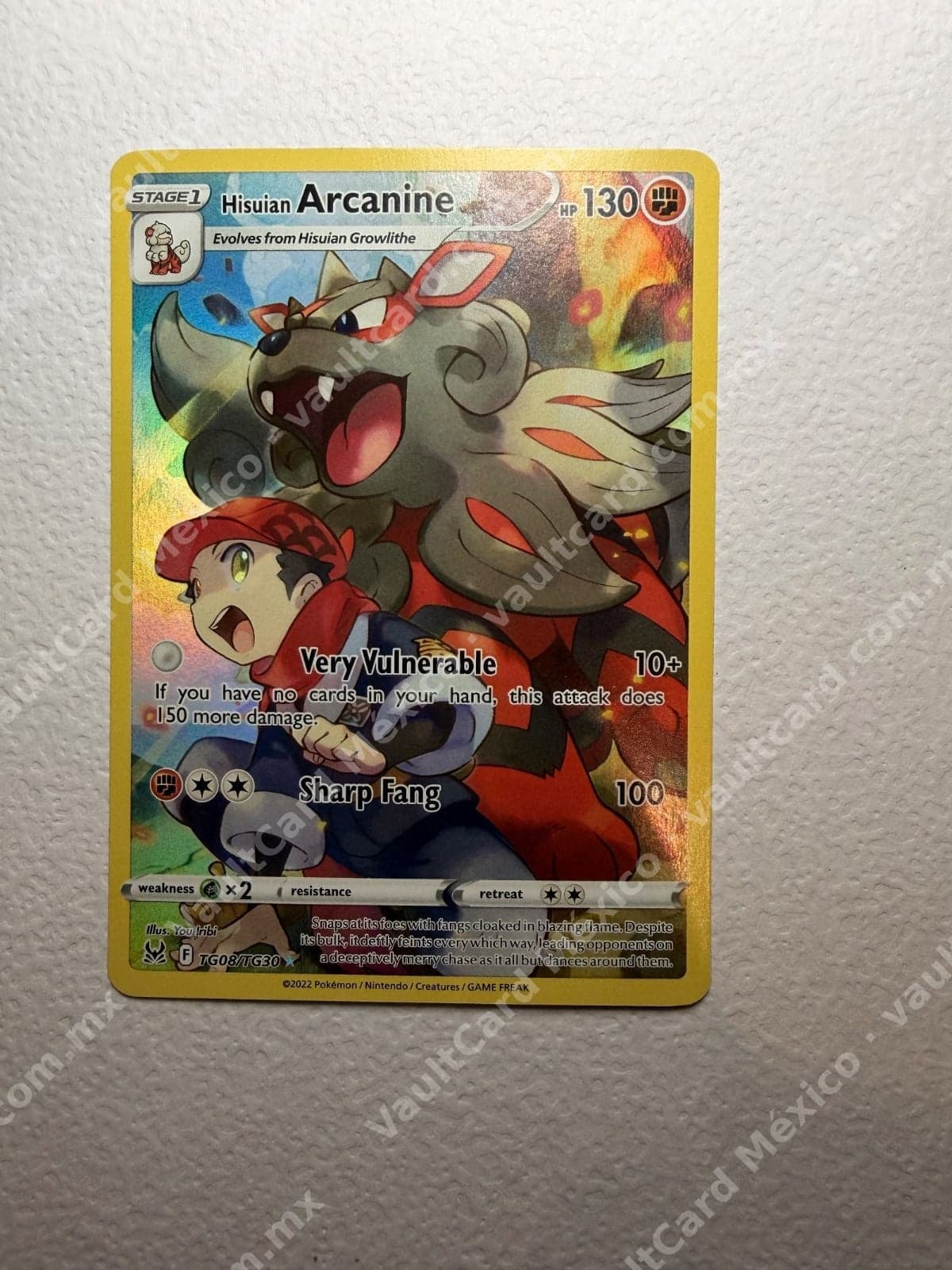 Hisuian Arcanine TG08/TG30 - Lost Origin Trainer Gallery Inglés