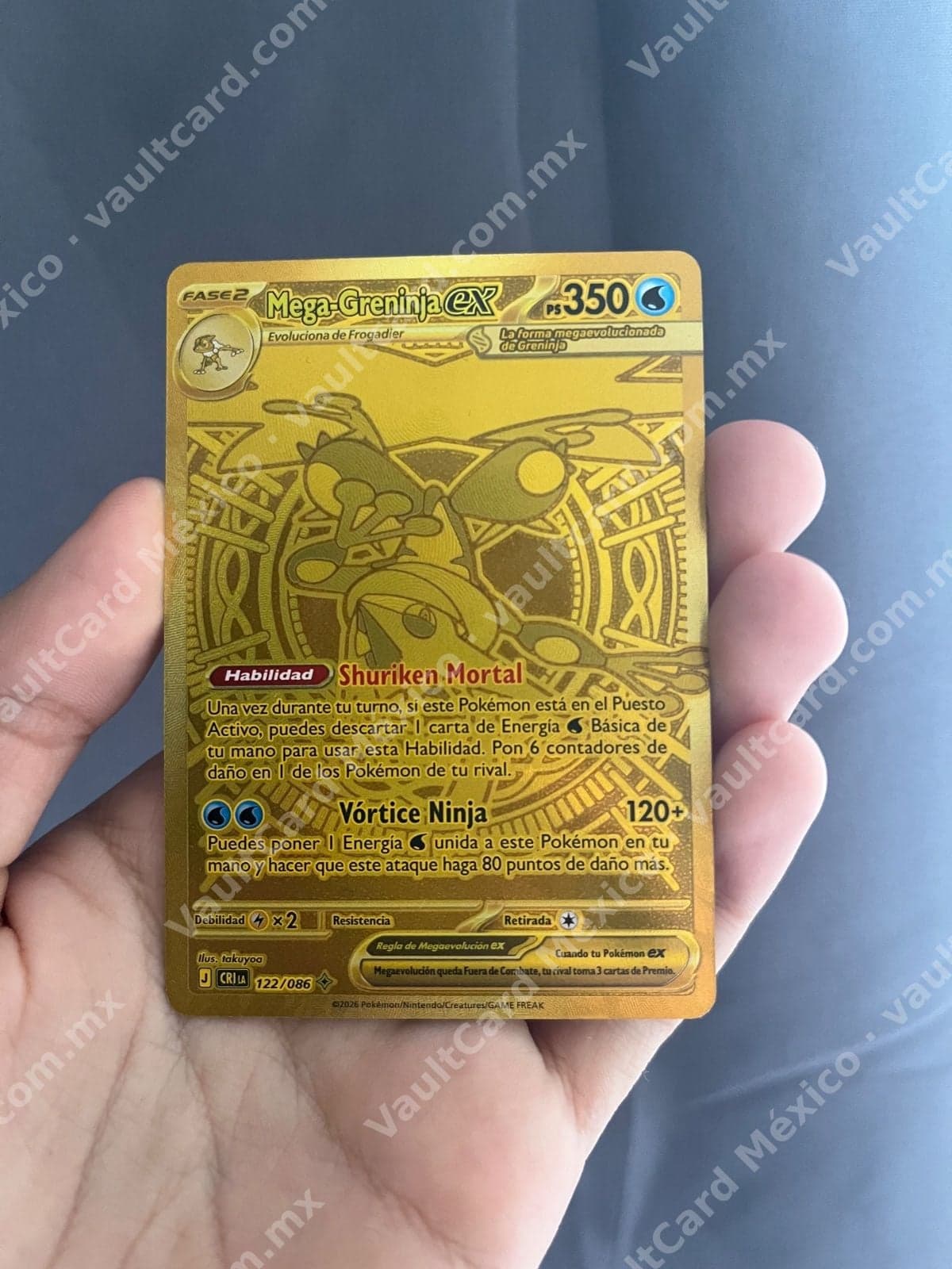 Mega-Greninja ex 122/086 - (CRI) Español Dorada