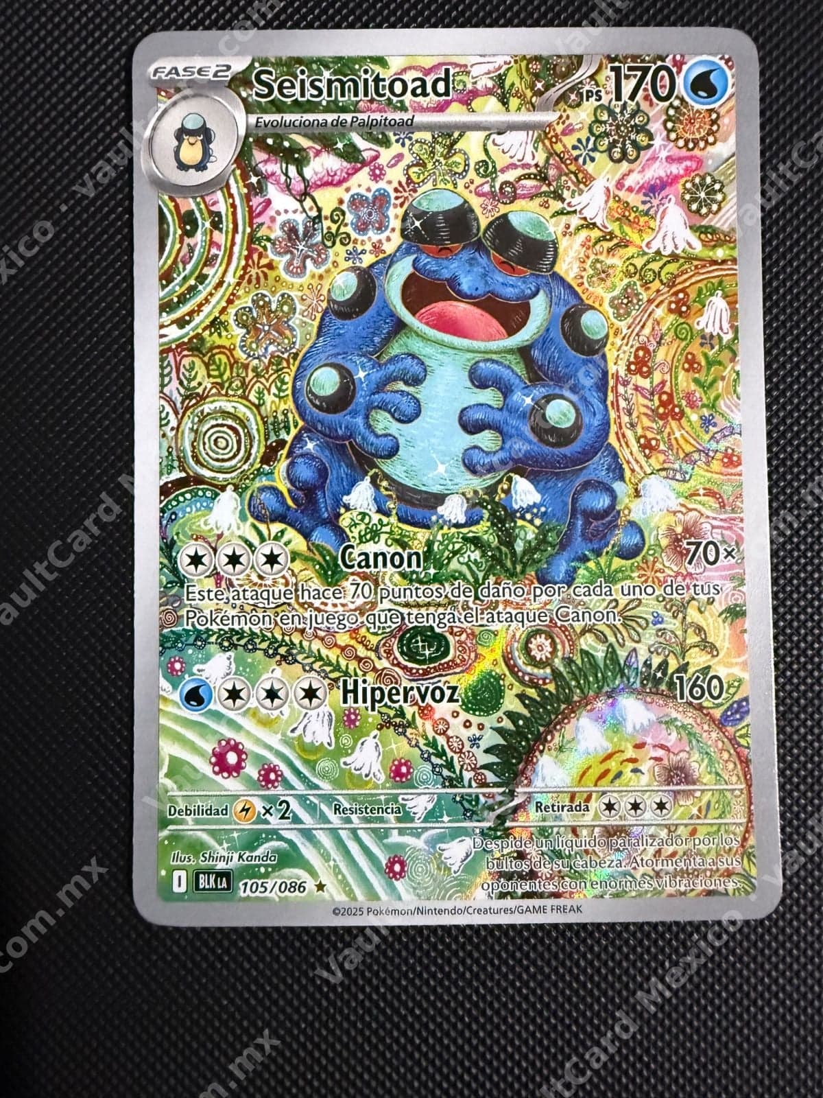Seismitoad 105/086 - (BLK) Español Illustration Rare