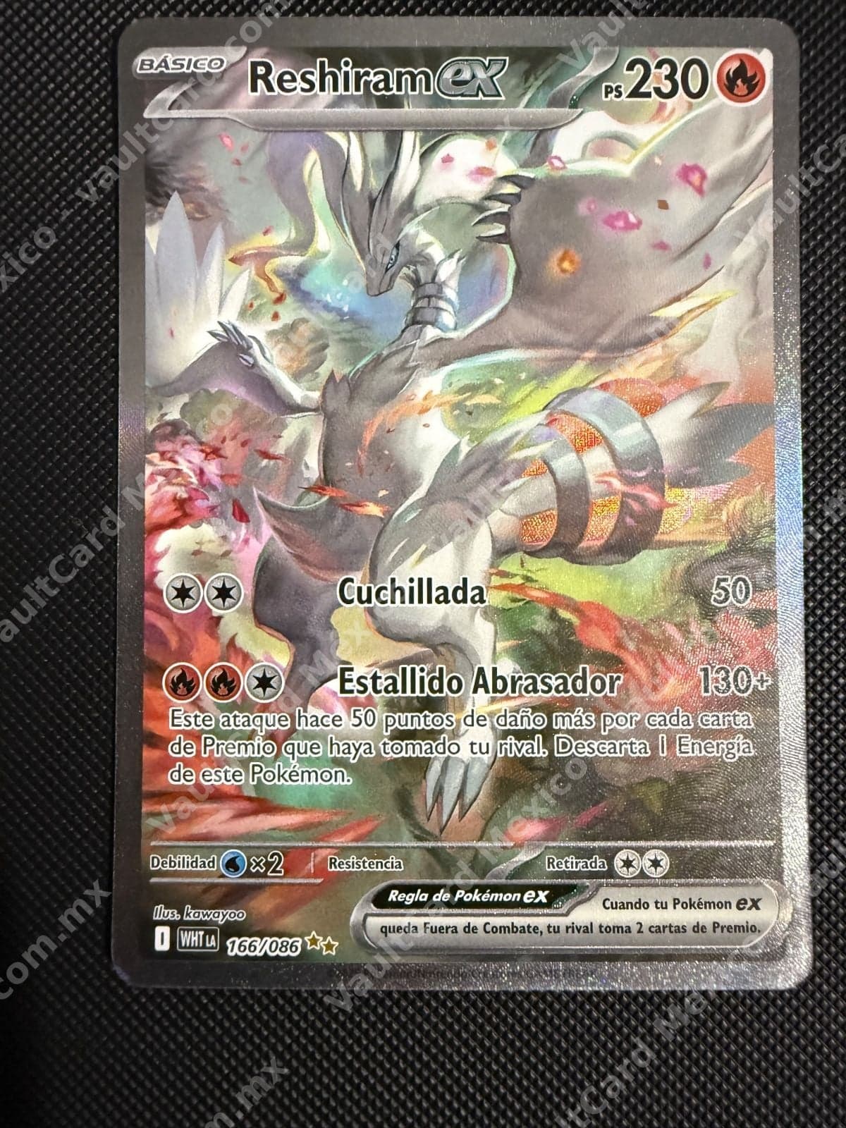 Reshiram ex 166/086 - (WHT) Español - Special Illustration Rare