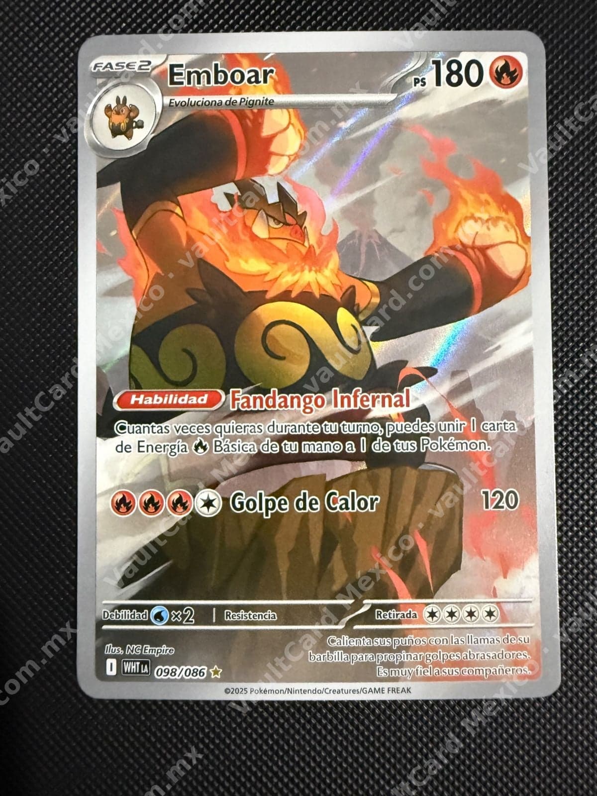 Emboar 098/086 - (WHT) Español Illustration Rare