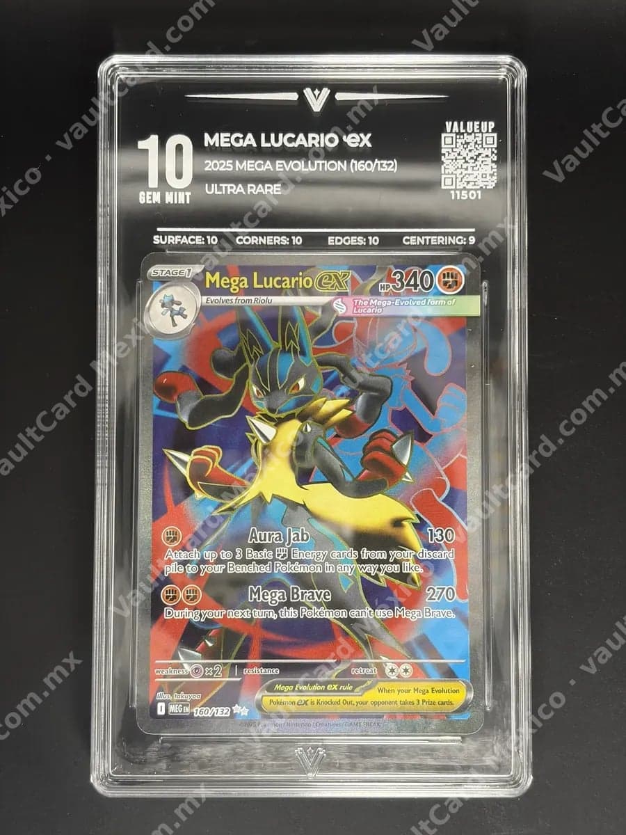 Mega Lucario ex 160/132 - Mega Evolution (MEG) Inglés - ValueUp 10 Gem Mint