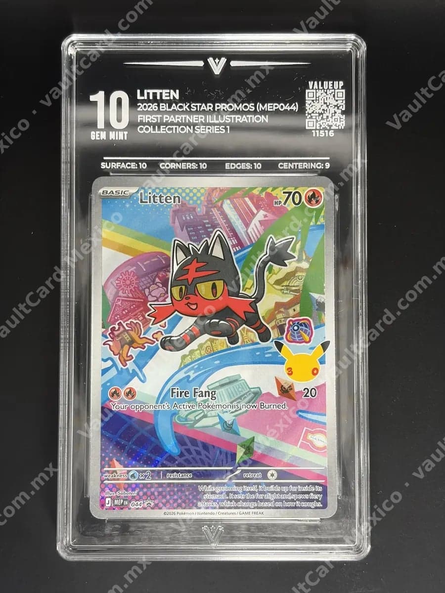 Litten MEP044 - Black Star Promos 2025 Inglés - Valueup 10 Gem Mint