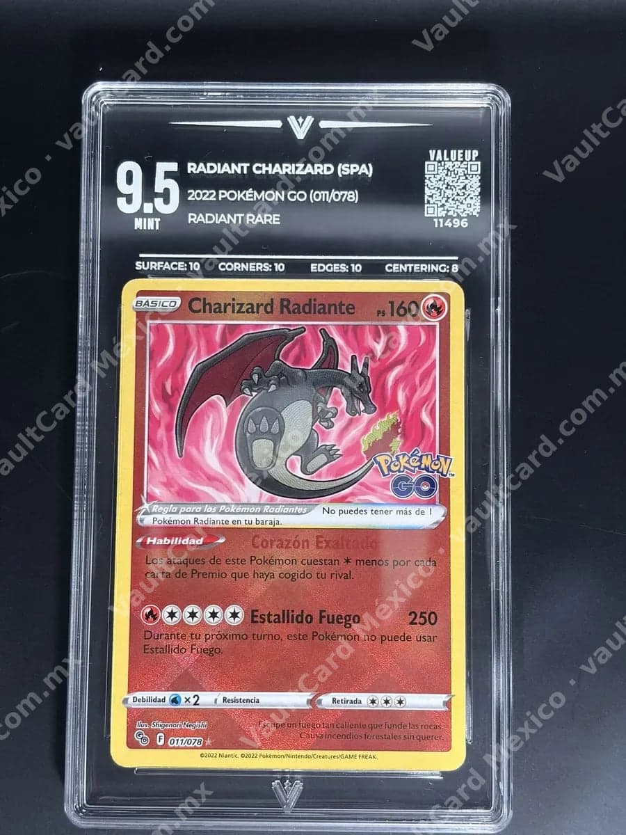 Charizard Radiante 011/078 - Pokémon GO (PGO) Español - ValueUp 9.5 MINT