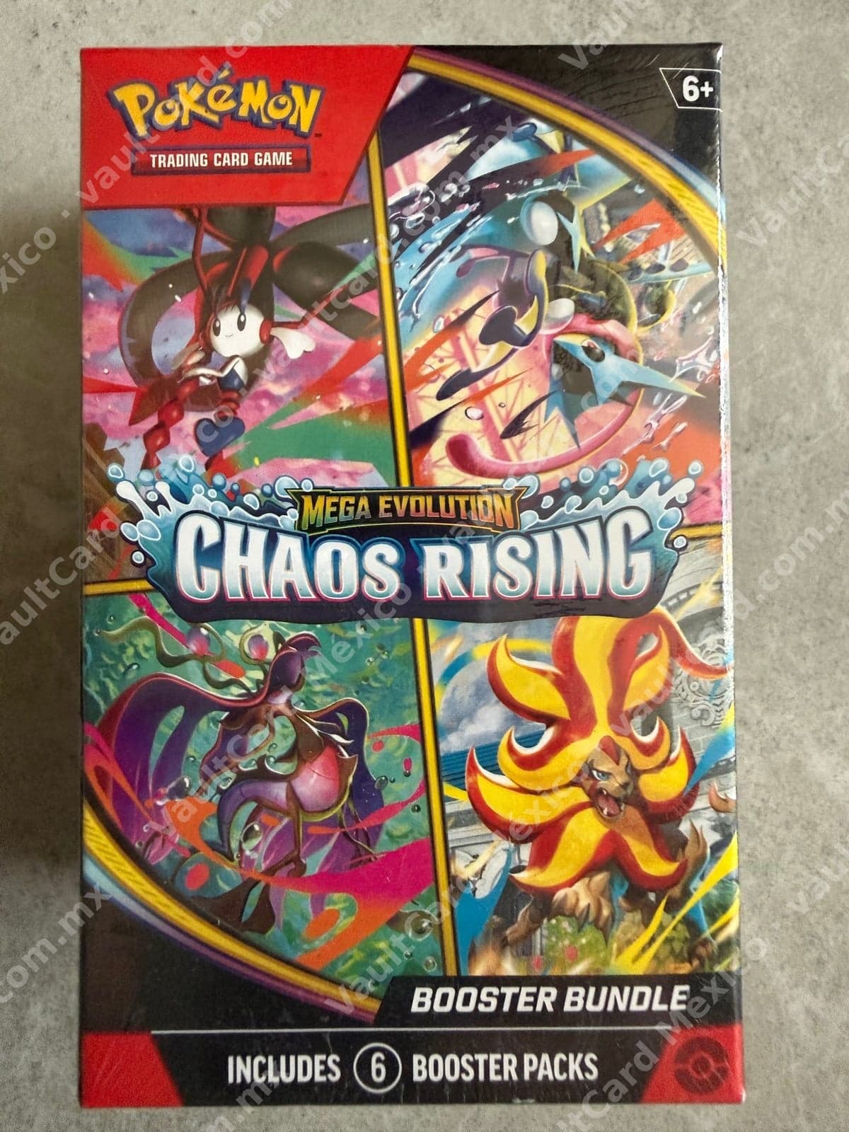 Pokémon TCG Mega Evolution Chaos Rising Booster Bundle - Inglés (6 Sobres)