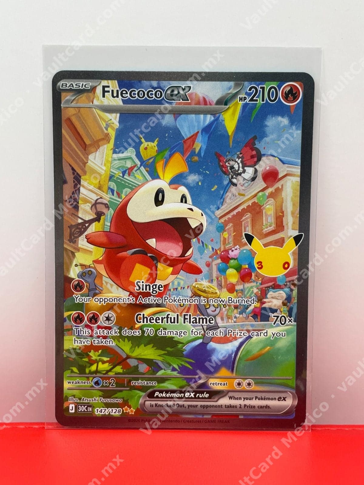 30th Celebration Fuecoco ex 147/128 - Special Illustration Rare Inglés