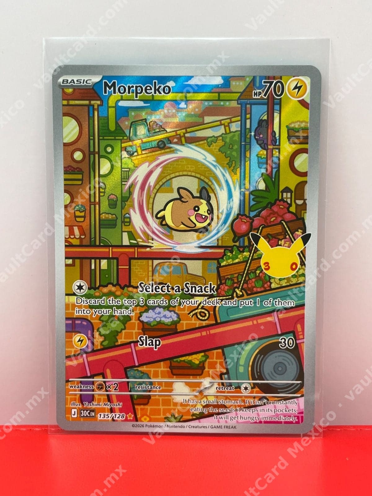 30th Celebration Morpeko 135/128 - Illustration Rare Inglés