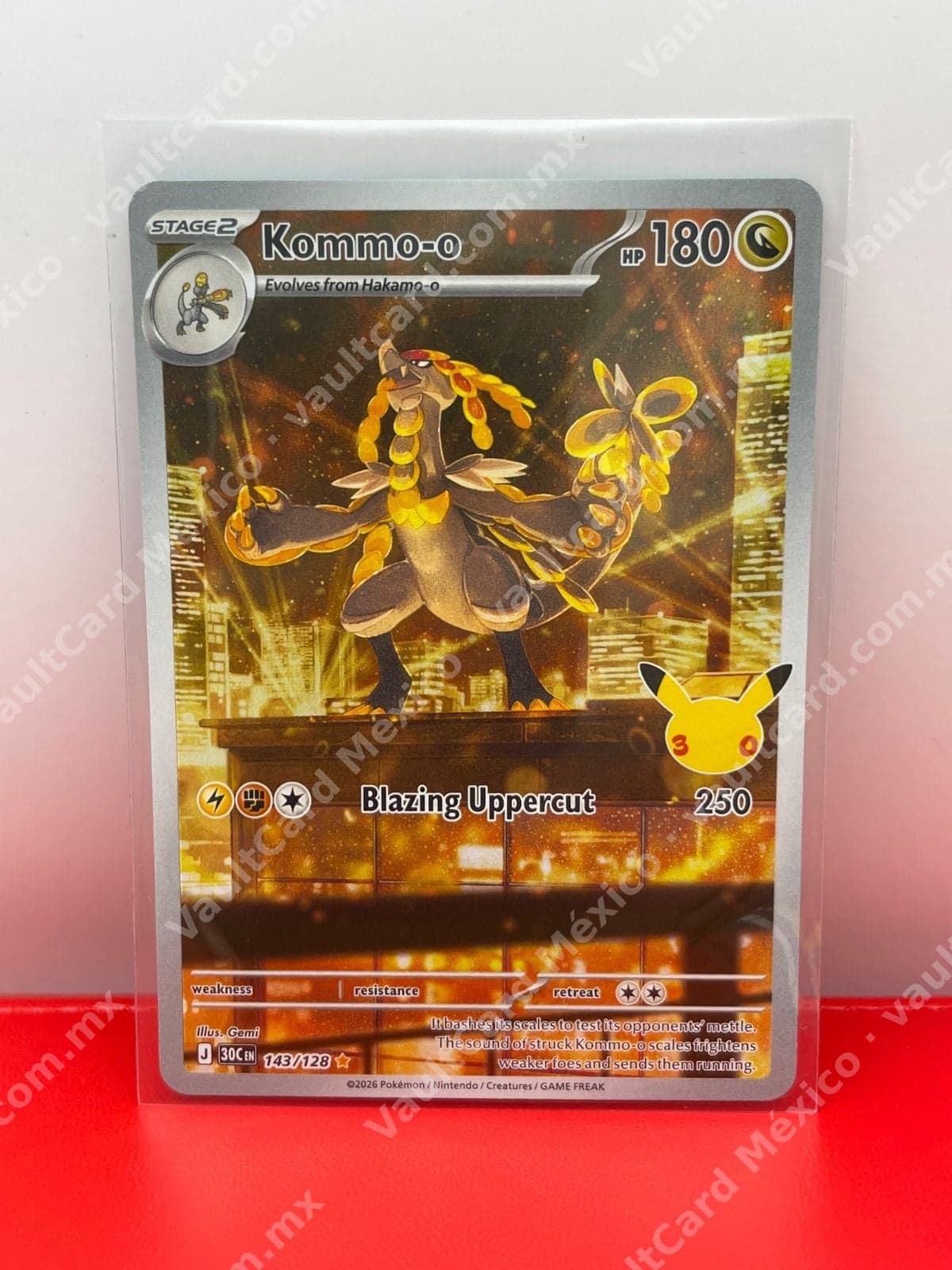 30th Celebration Kommo-o 143/128 - Illustration Rare Inglés
