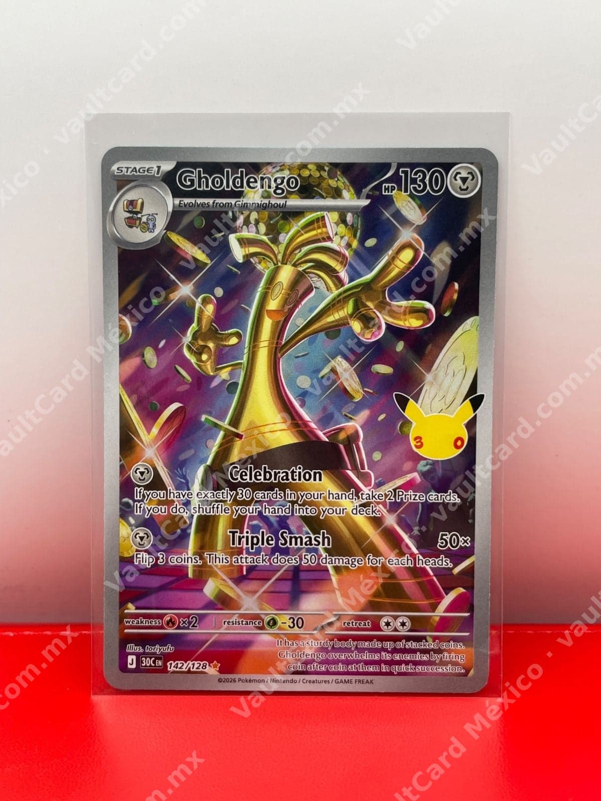 Gholdengo 142/128 - (30C) Inglés Full Art Celebración
