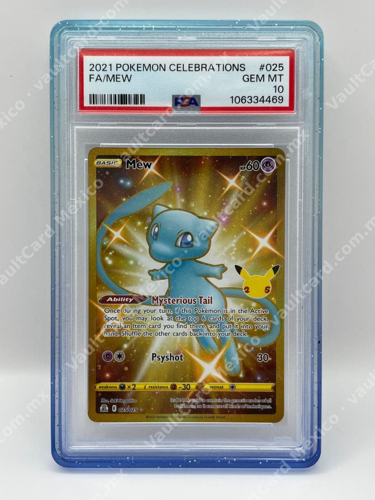 Mew 025/025 Full Art - Celebrations 2021 PSA 10 GEM MINT Inglés
