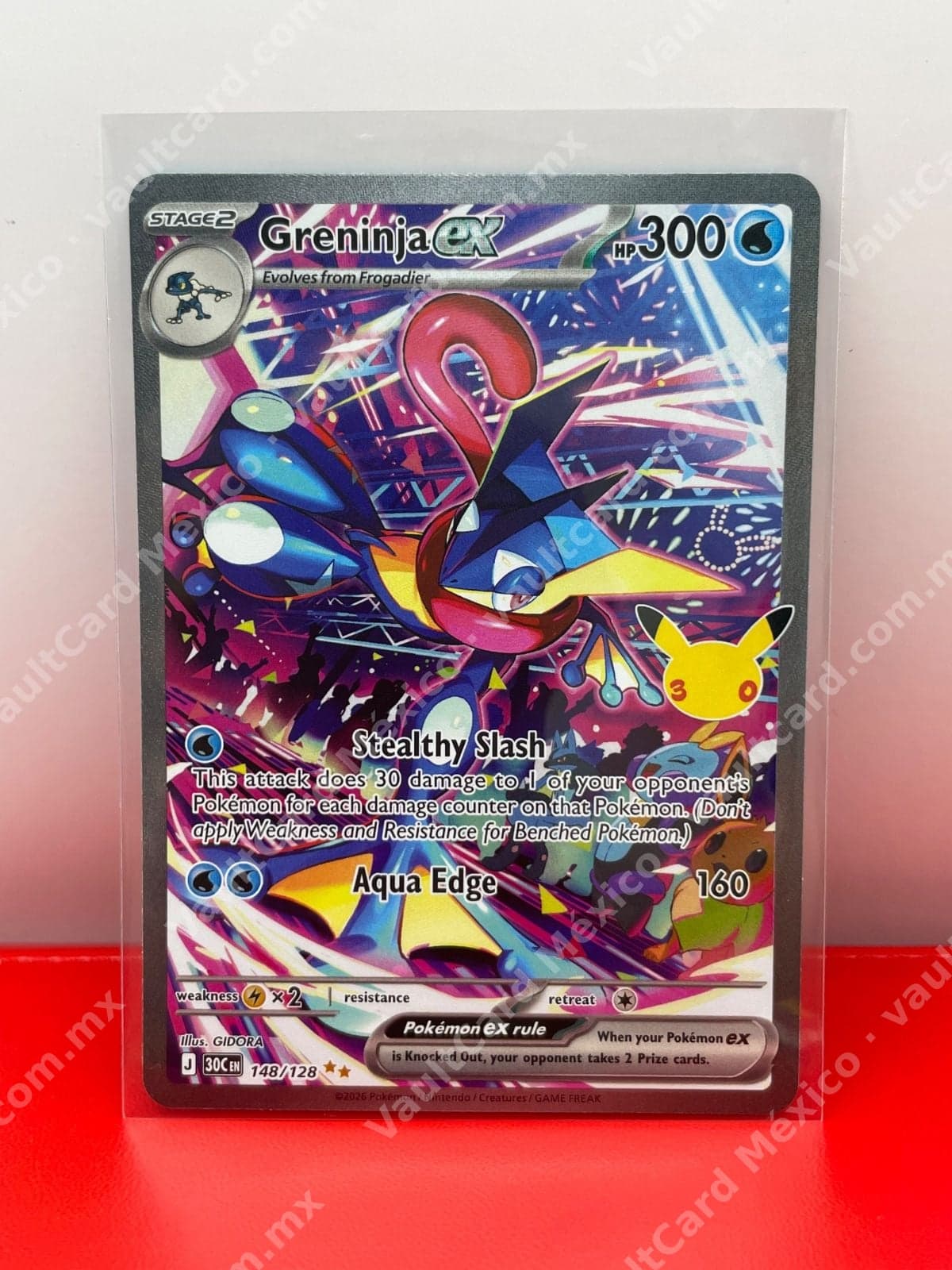30th Celebration Greninja ex 148/128 - Special Illustration Rare Inglés