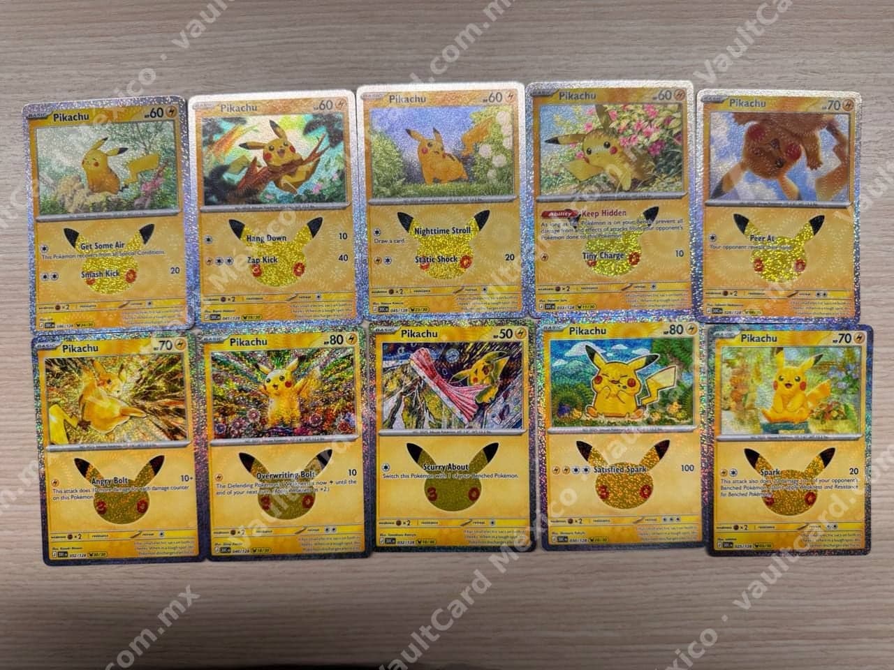 Lote de 10 cartas Pikachu Holo (SKCn) Inglés - Colección Van Gogh / Arte
