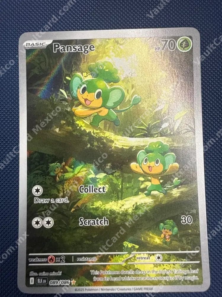 Pansage 089/086 - (BLK) Inglés Illustration Rare