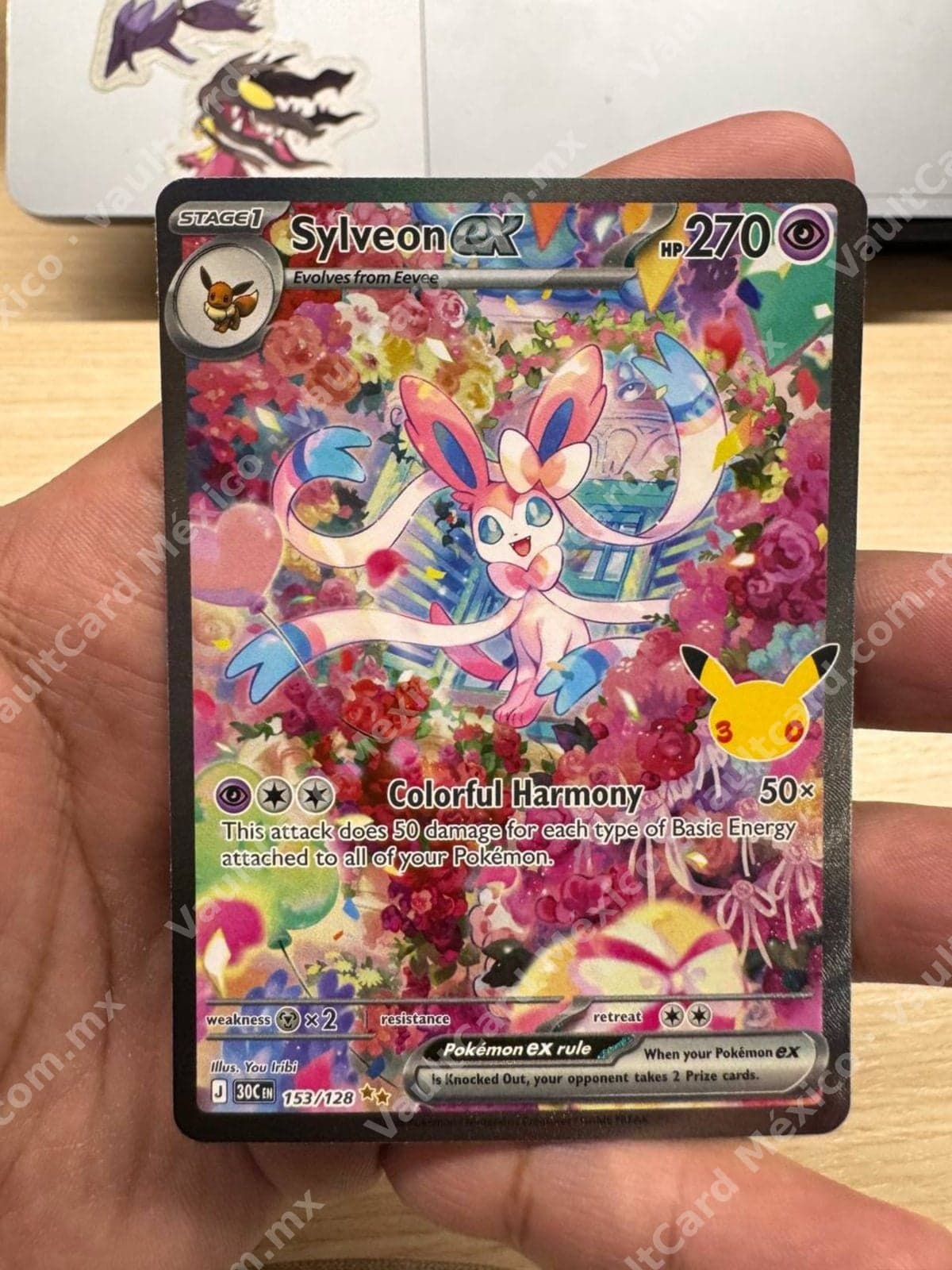 Sylveon ex 153/128 - Inglés (30C) Full Art Celebraciones