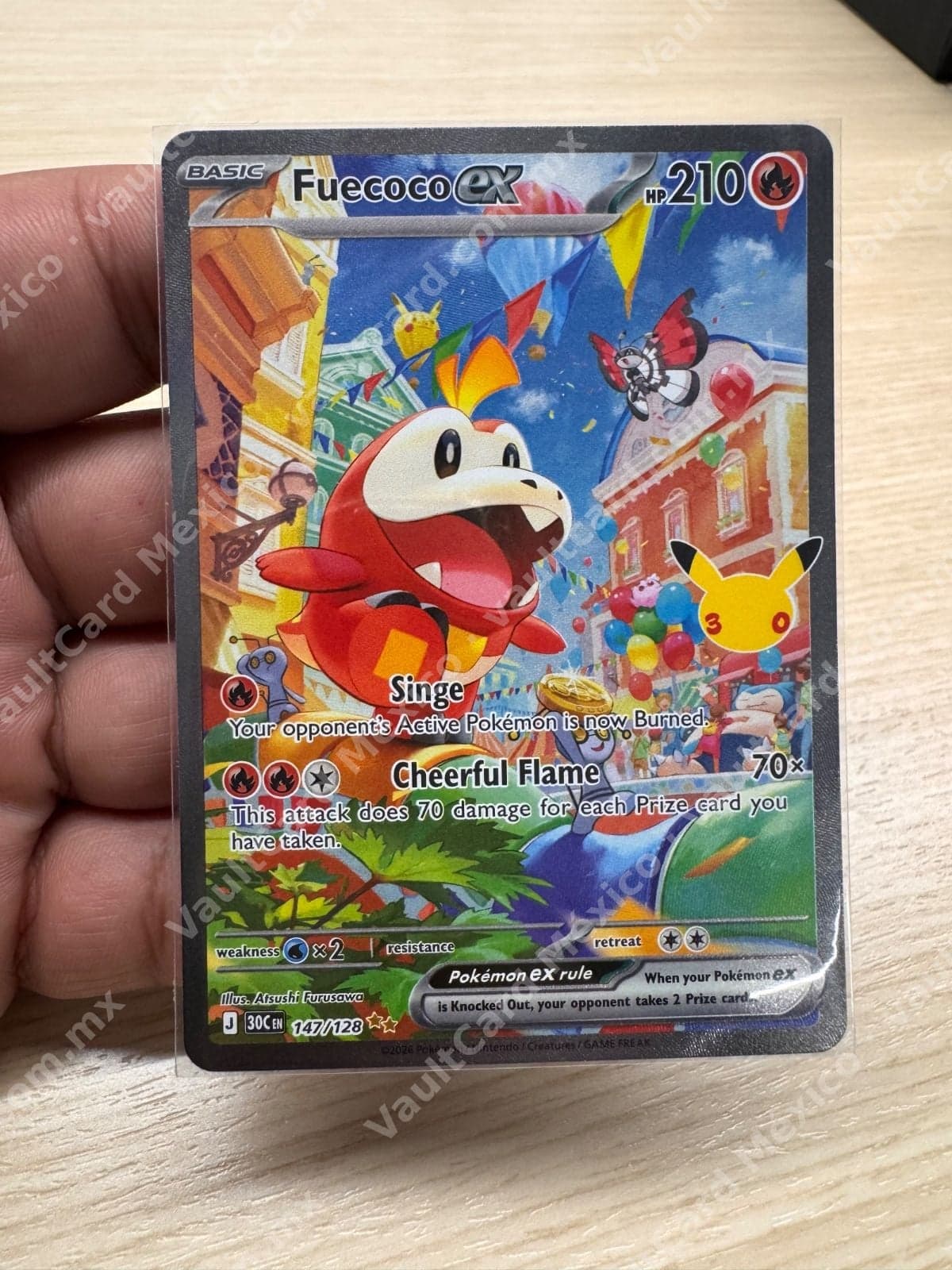 Fuecoco ex 147/128 Full Art - Celebraciones 30 Aniversario (30C) Inglés