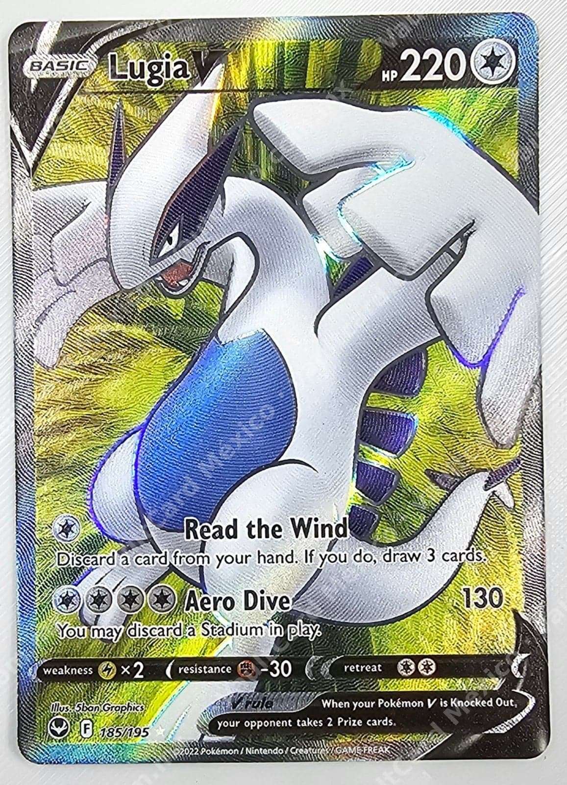 Lugia V 185/195 - Silver Tempest (SIT) Inglés Full Art