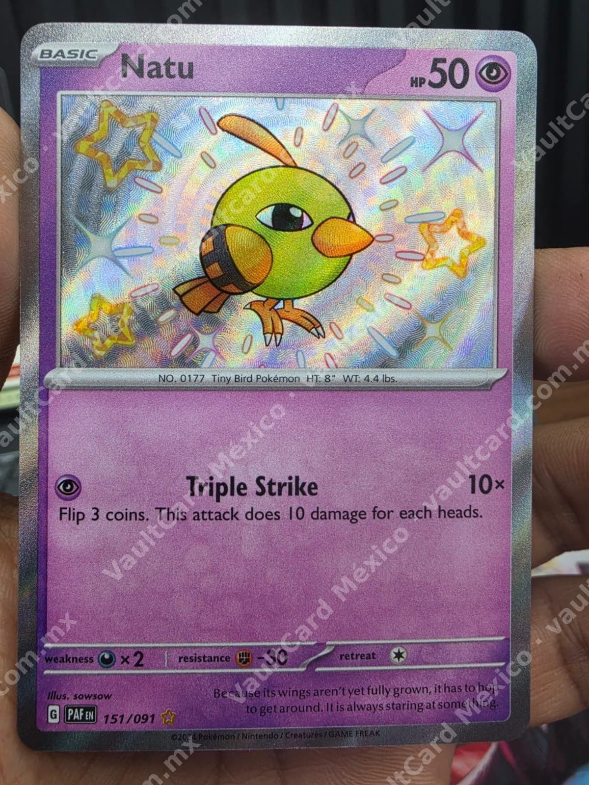 Natu 151/091 - Paldean Fates (PAF) Shiny Inglés