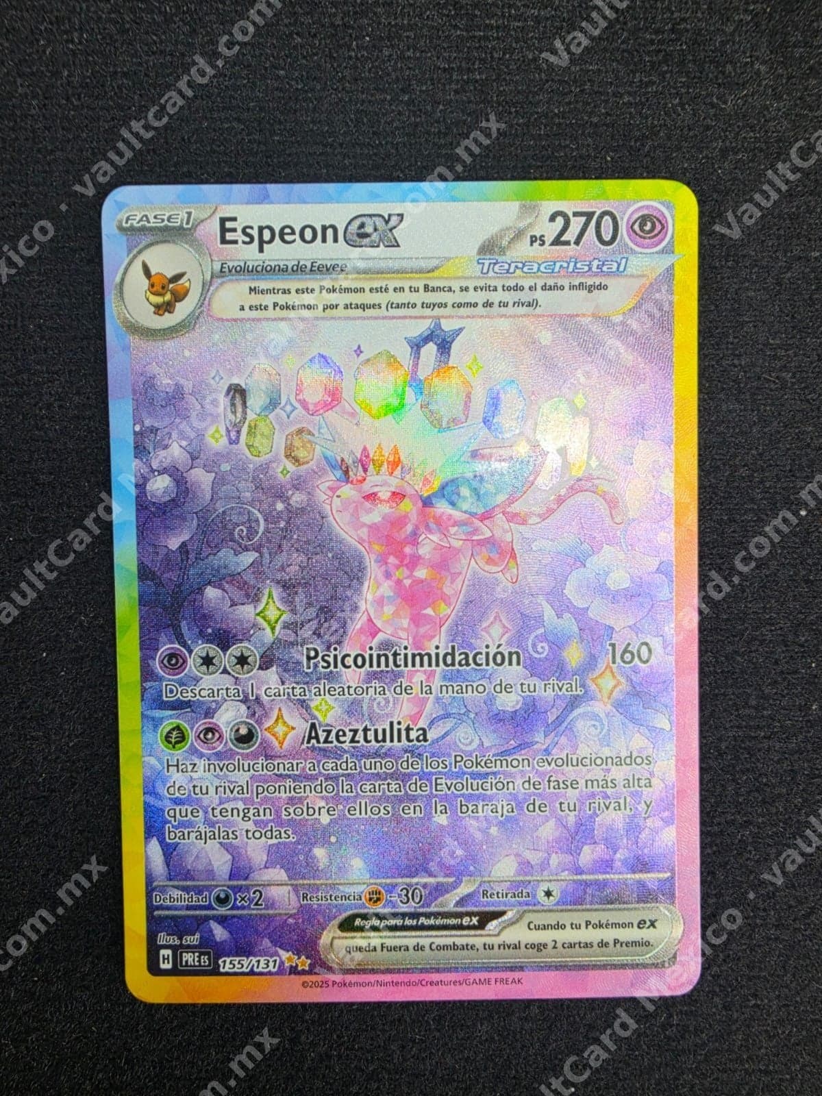 Espeon ex 155/131 - Evoluciones Prismáticas (PRE) Español Rainbow Rare