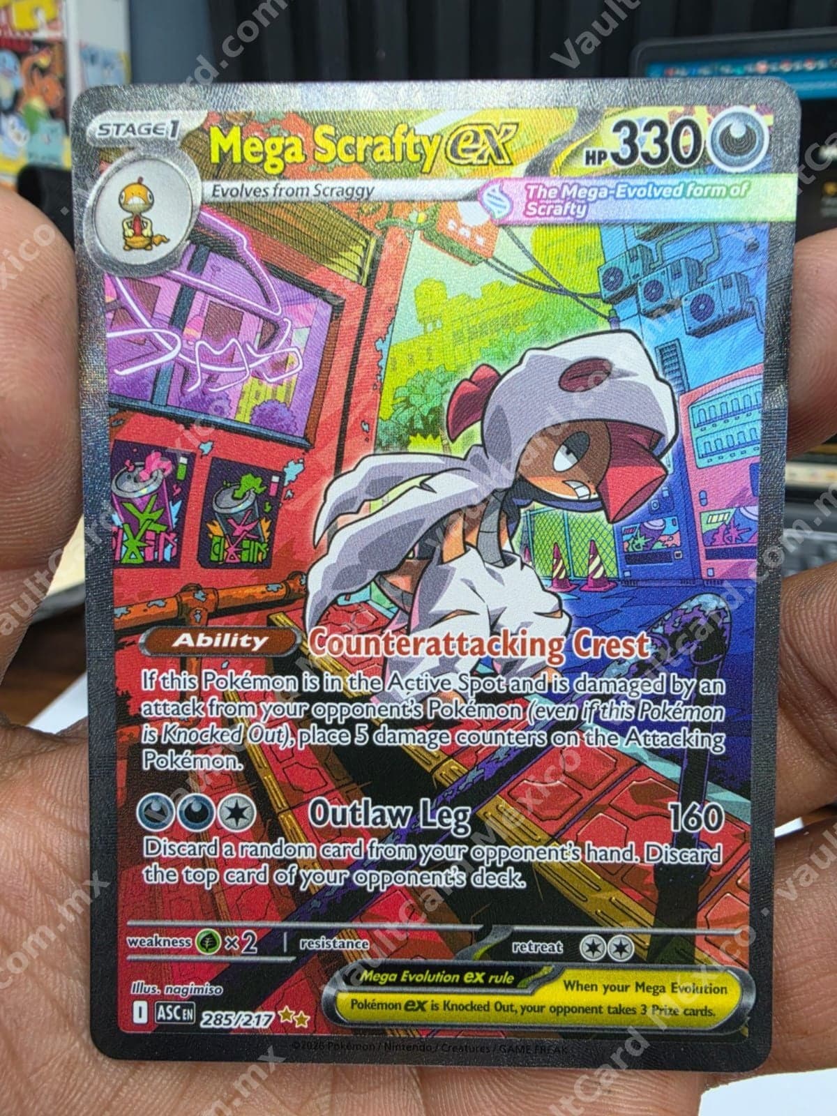 Mega Scrafty ex 285/217 - (ASC) Inglés - Special Illustration Rare