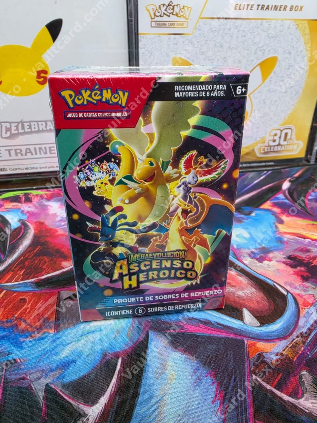 Pokémon TCG Megaevolución Ascenso Heroico - Paquete de 6 Sobres de Refuerzo Sellado (Español)
