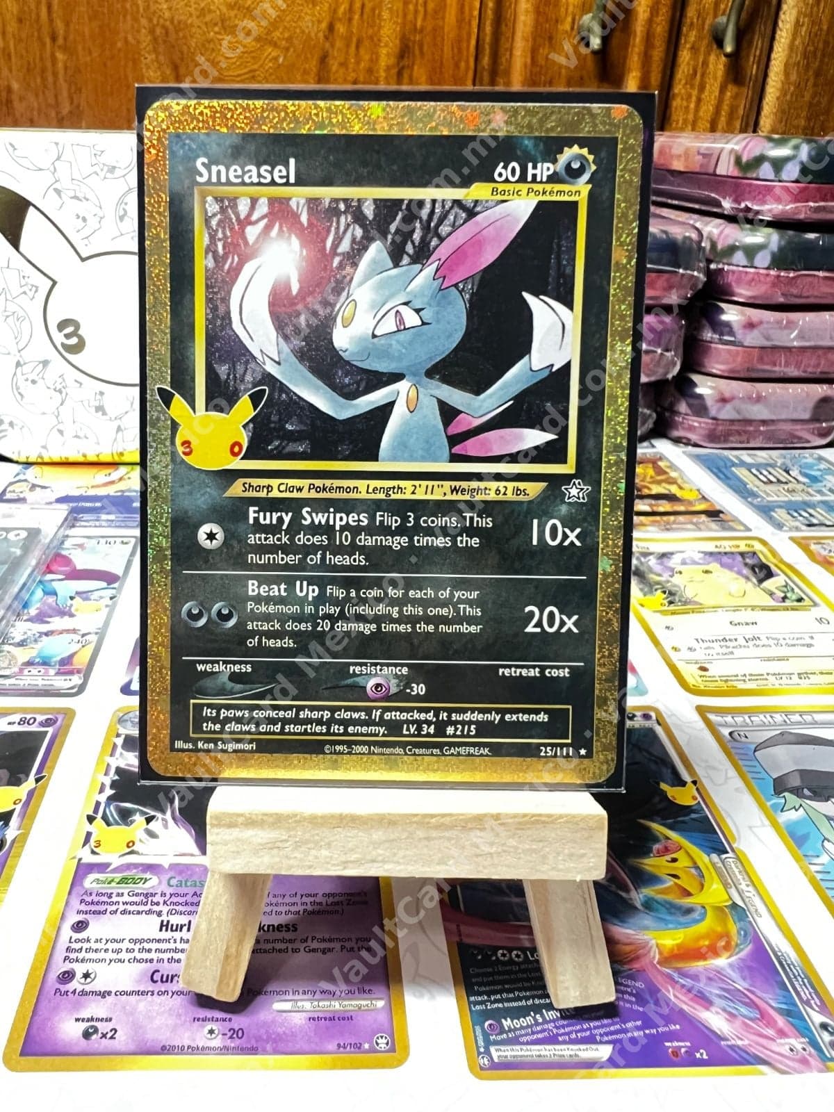 Sneasel 25/111 - Neo Genesis Holo (sello 30 Aniversario Pikachu) Inglés