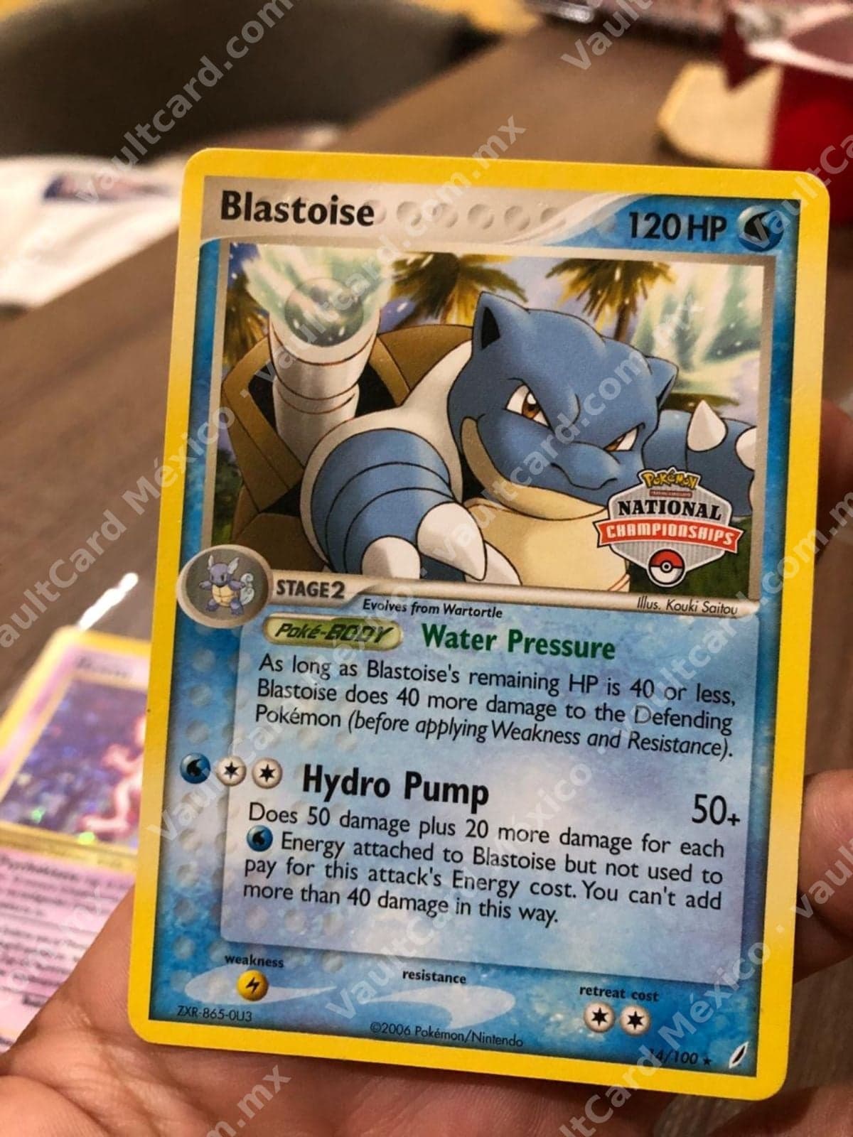 Blastoise 14/100 - EX Unseen Forces (National Championships Stamp) Inglés