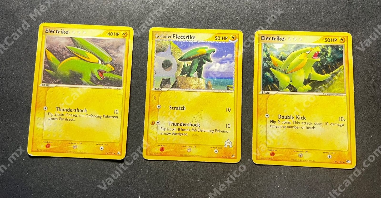 Lote de 3 cartas Electrike EX - Inglés (24/110, 57/95, 47/106)