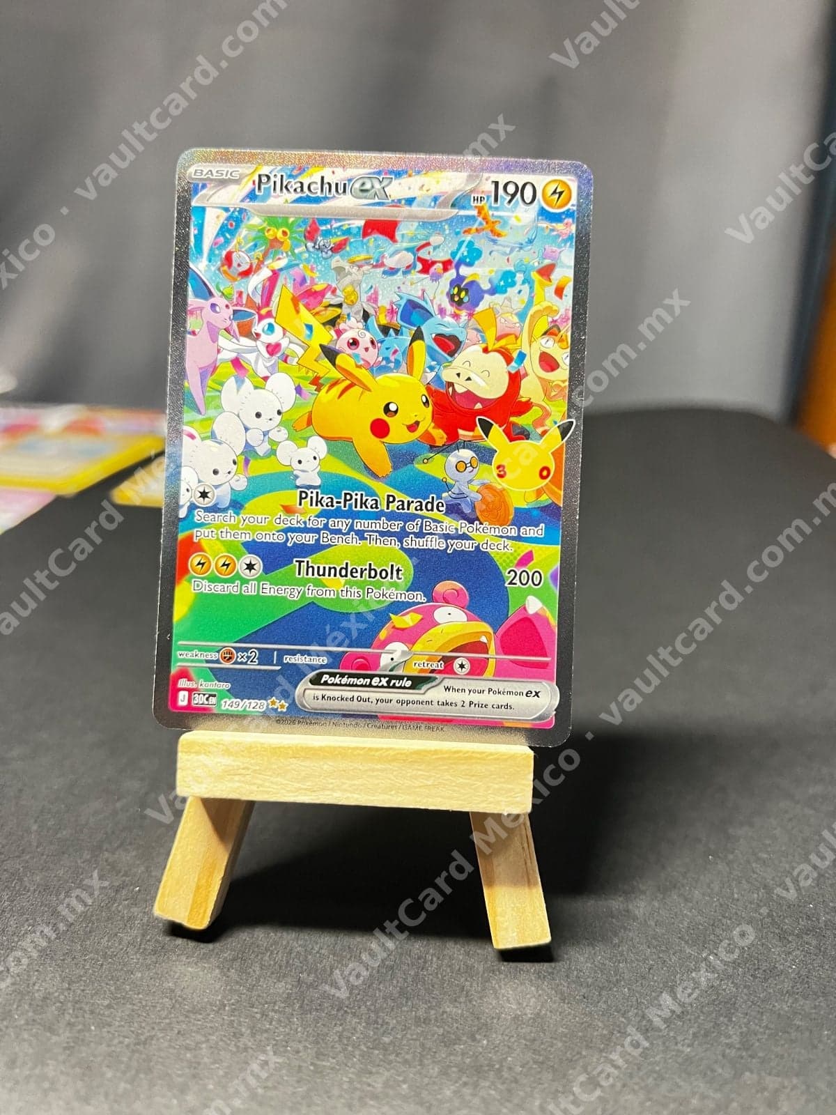 Pikachu ex 30th 149/128 Recien Salidita - Special Illustration Rare 30th Celebration Inglés