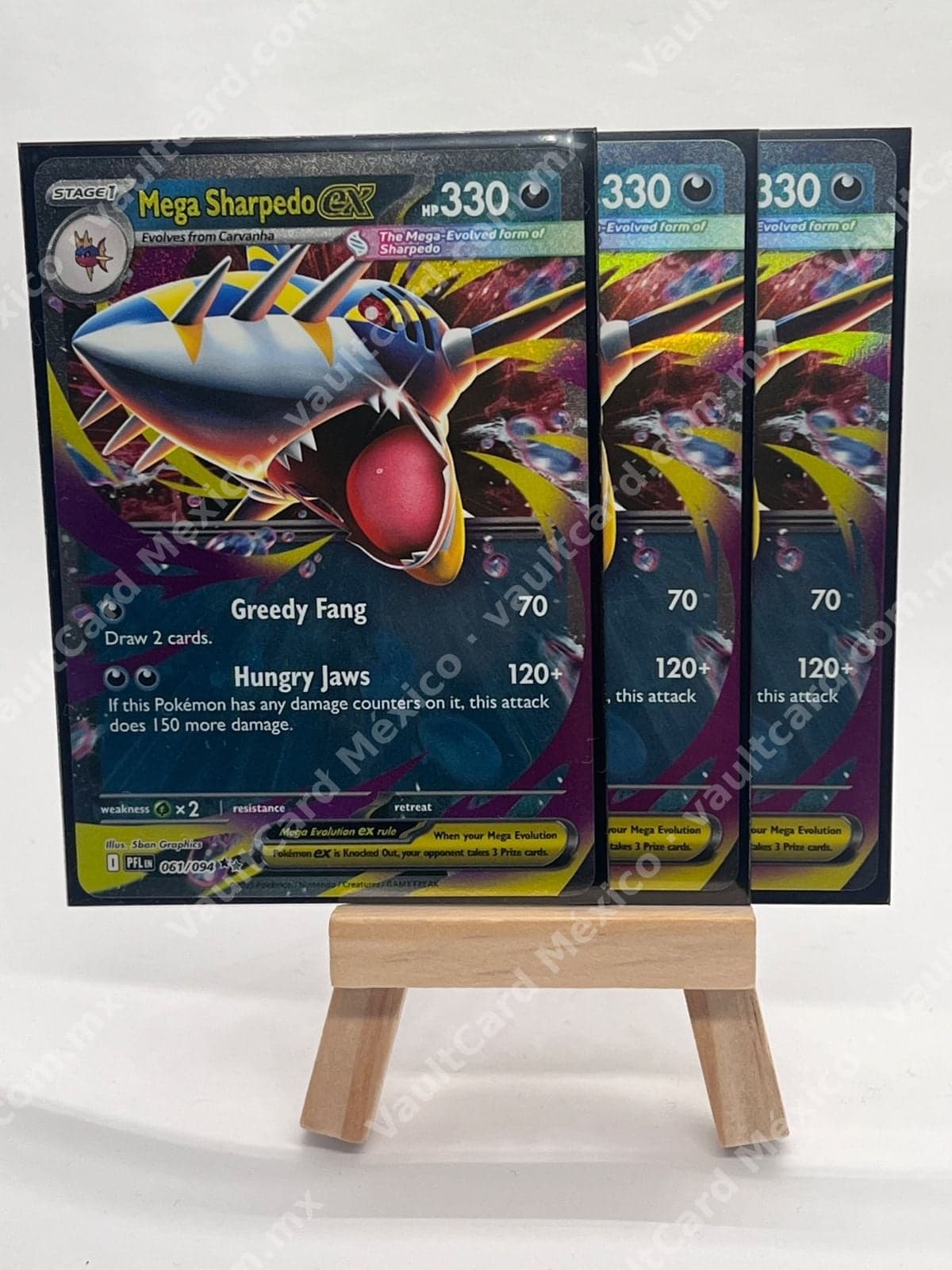 Lote 3x Mega Sharpedo ex 061/094 - (PFL) Inglés