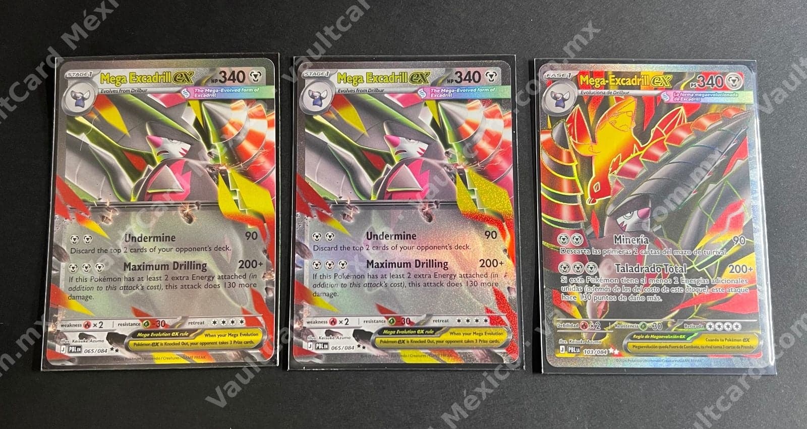Lote Mega Excadrill ex 065/084 Inglés y 103/084 Español (PBL) — foto 1