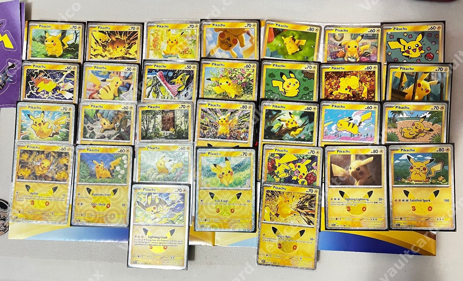 Lote Pikachu Colección COMPLETA de 30th Celebration - 30 Pikachus Diferentes