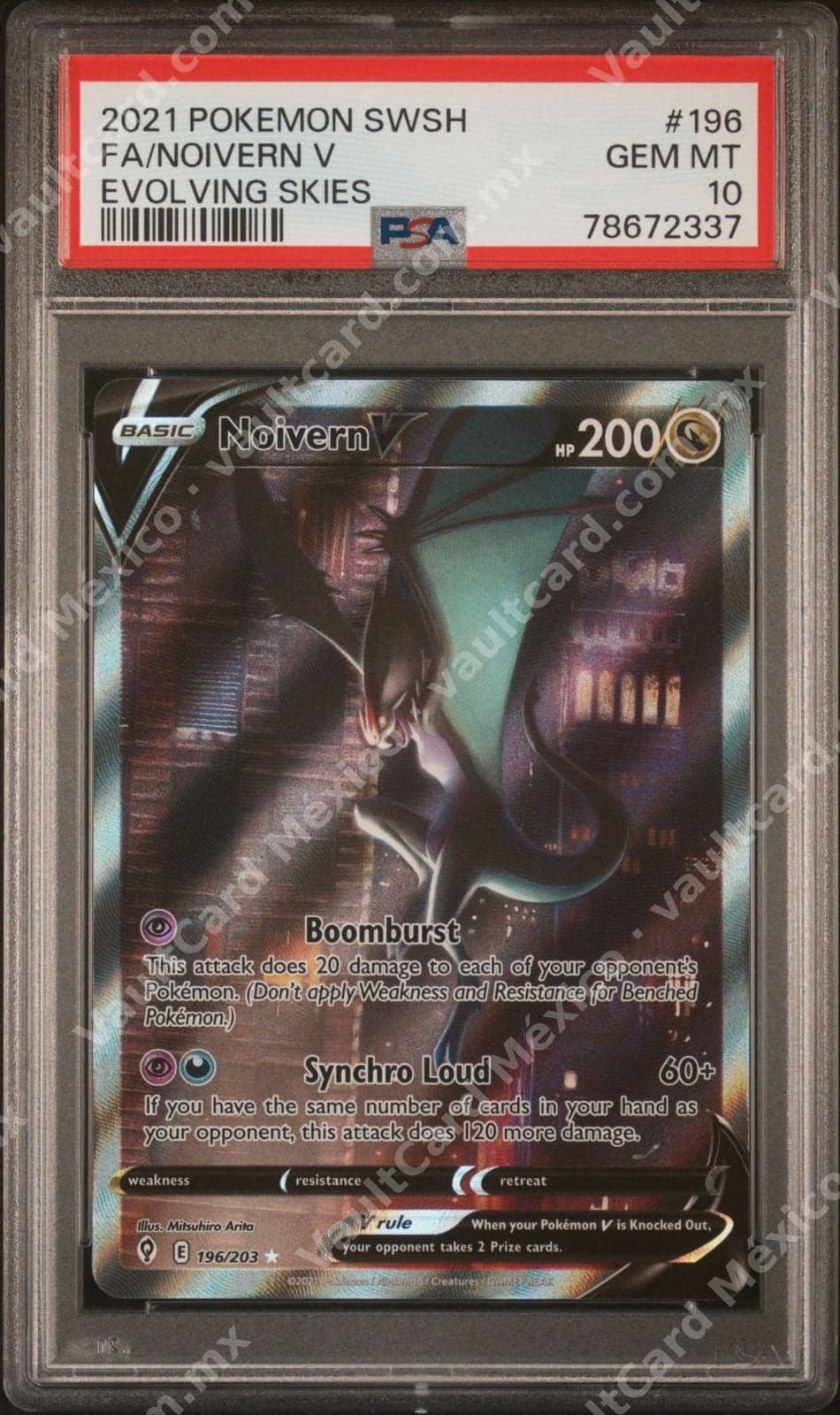 Noivern V Full Art 196/203 - Evolving Skies Inglés - PSA 10 GEM MT