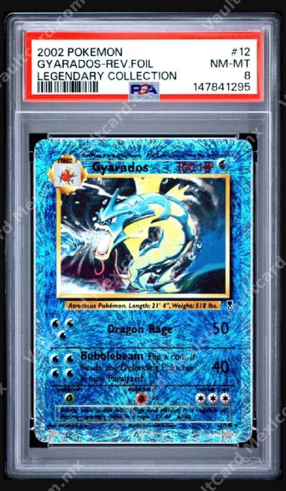 Gyarados 12/110 Reverse Foil - Legendary Collection 2002 PSA 8 NM-MT Inglés