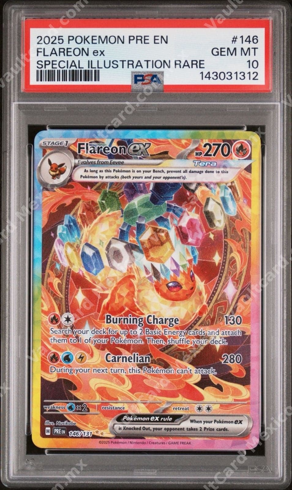 Flareon ex 146/131 (PRE) Inglés - PSA 10 Gem Mint Special Illustration Rare