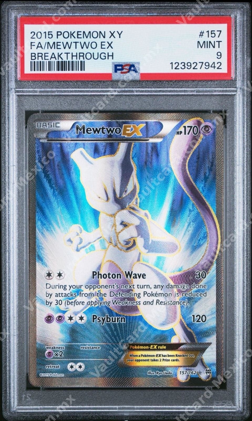 Mewtwo EX Full Art 157/162 - XY BREAKthrough Inglés - PSA 9 MINT
