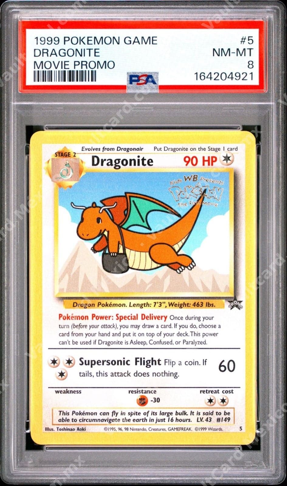 Dragonite #5 Movie Promo 1999 - PSA 8 NM-MT Inglés