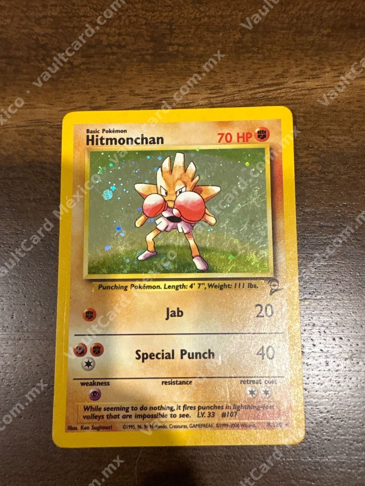 Hitmonchan 7/130 Holo - Base Set 2 Inglés