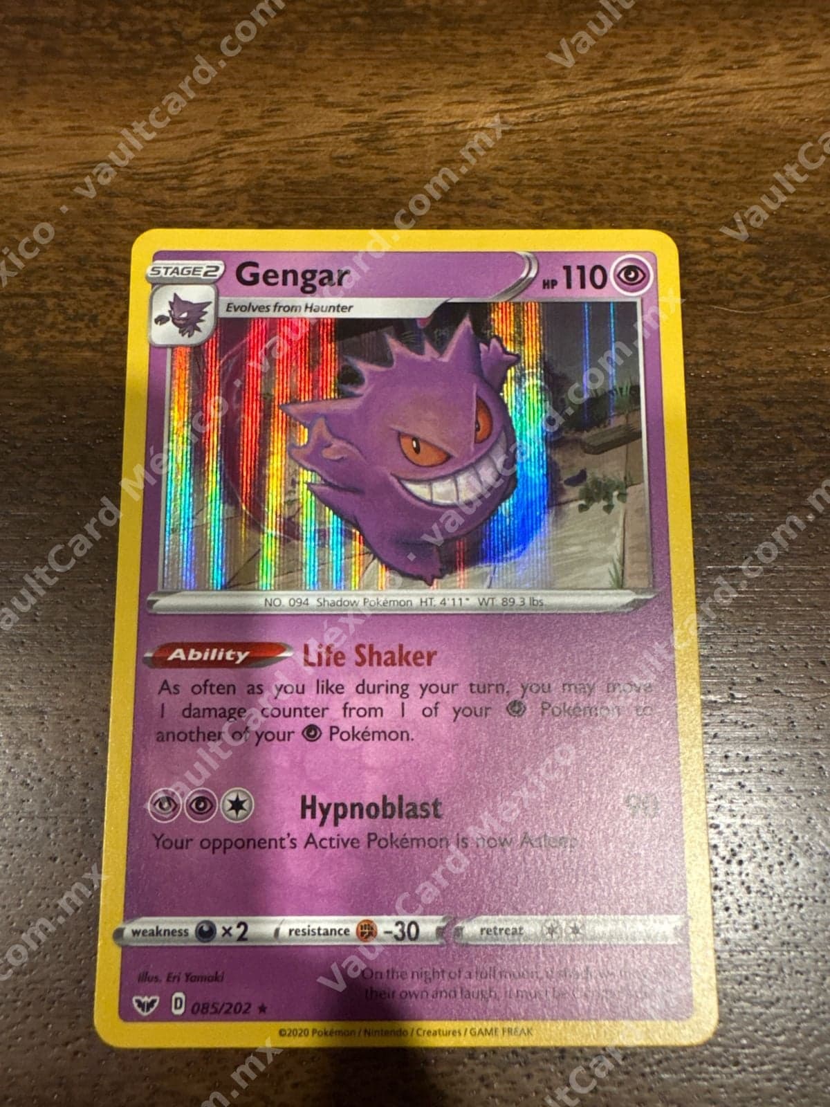 Gengar 085/202 - Sword & Shield Base (SSH) Inglés Holo