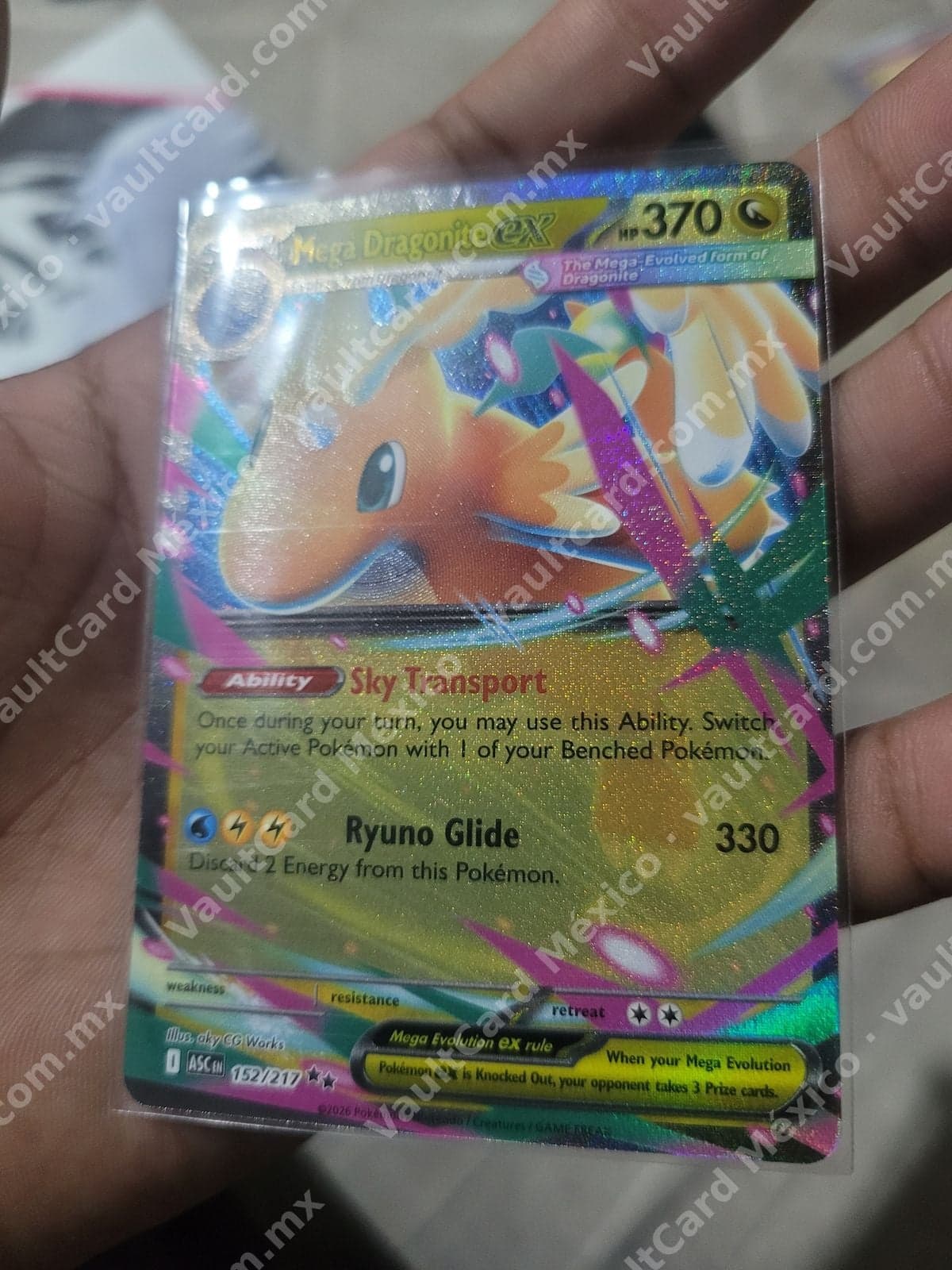 Mega Dragonite ex 152/217 (ASC) Inglés - Carta Holográfica