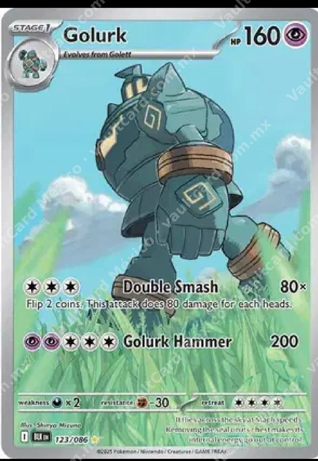 Golurk 123/086 - (BLK) Inglés - Illustration Rare