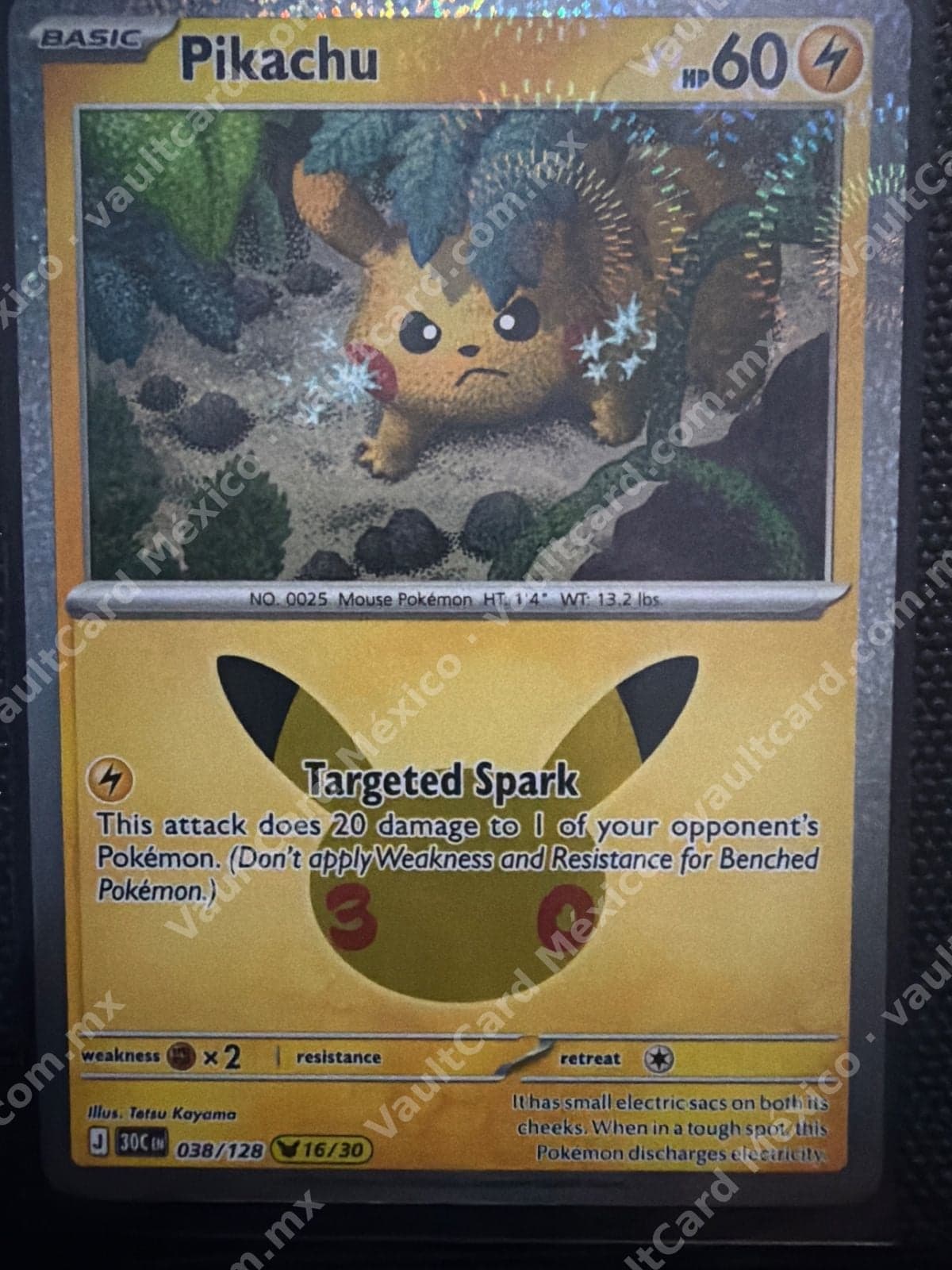 Pikachu 038/128 - Reverse Holo (30C) Inglés