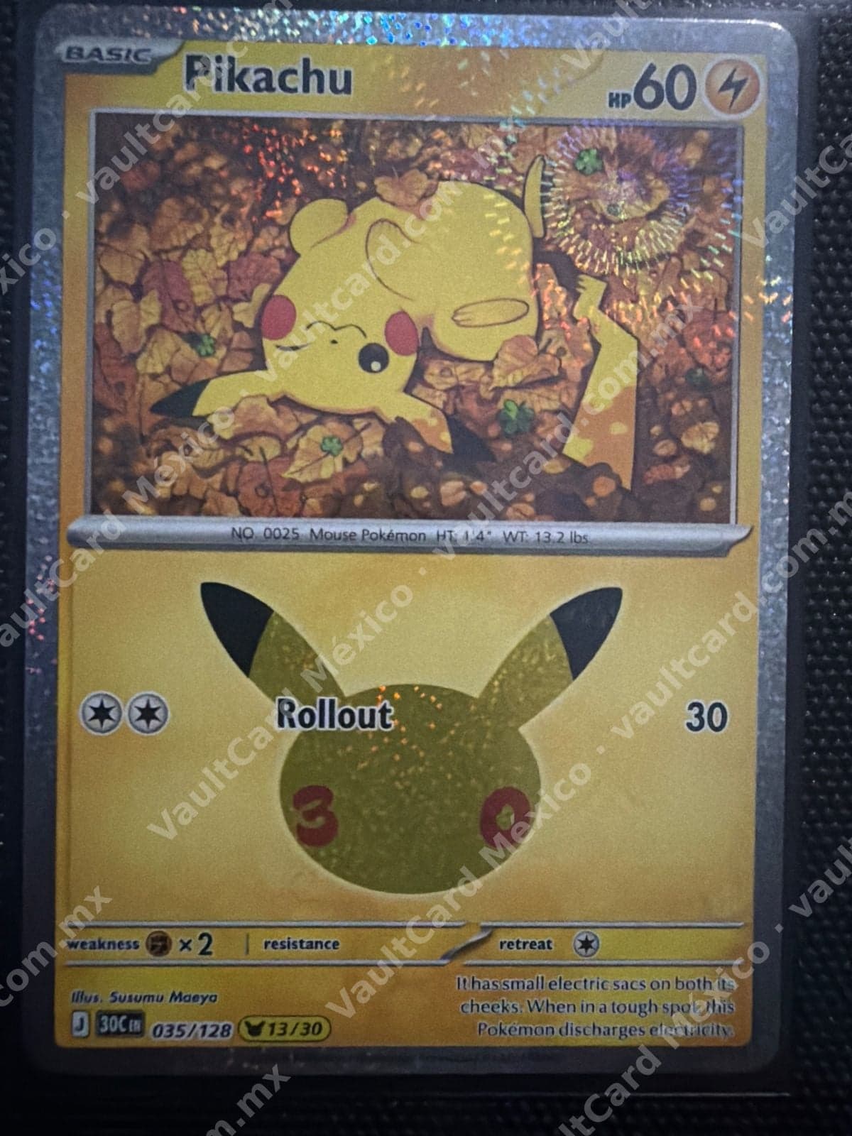 Pikachu 035/128 Reverse Holo - (30C) Inglés
