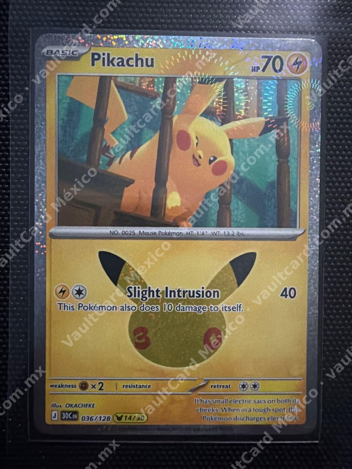 Pikachu 036/128 - (30C) Inglés Holo