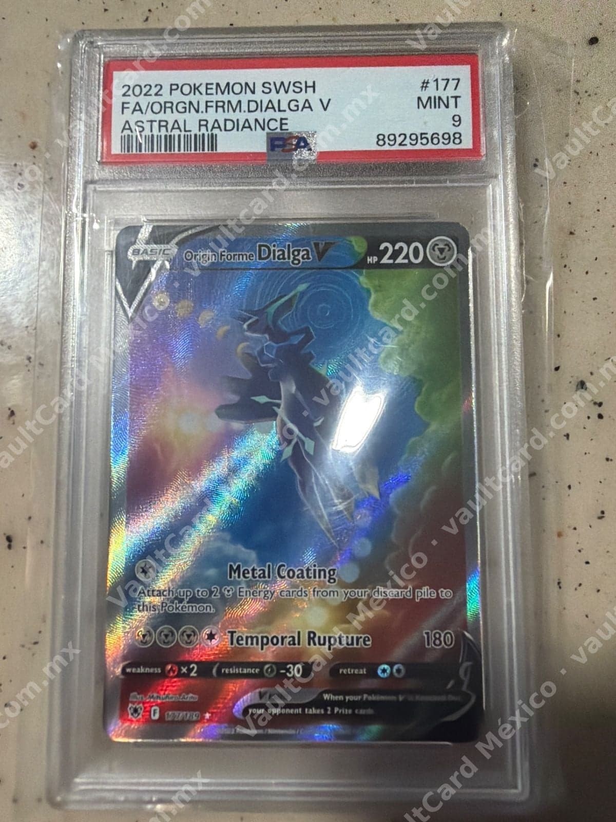 Origin Forme Dialga V 177/189 - Astral Radiance (ASR) Inglés PSA 9 MINT