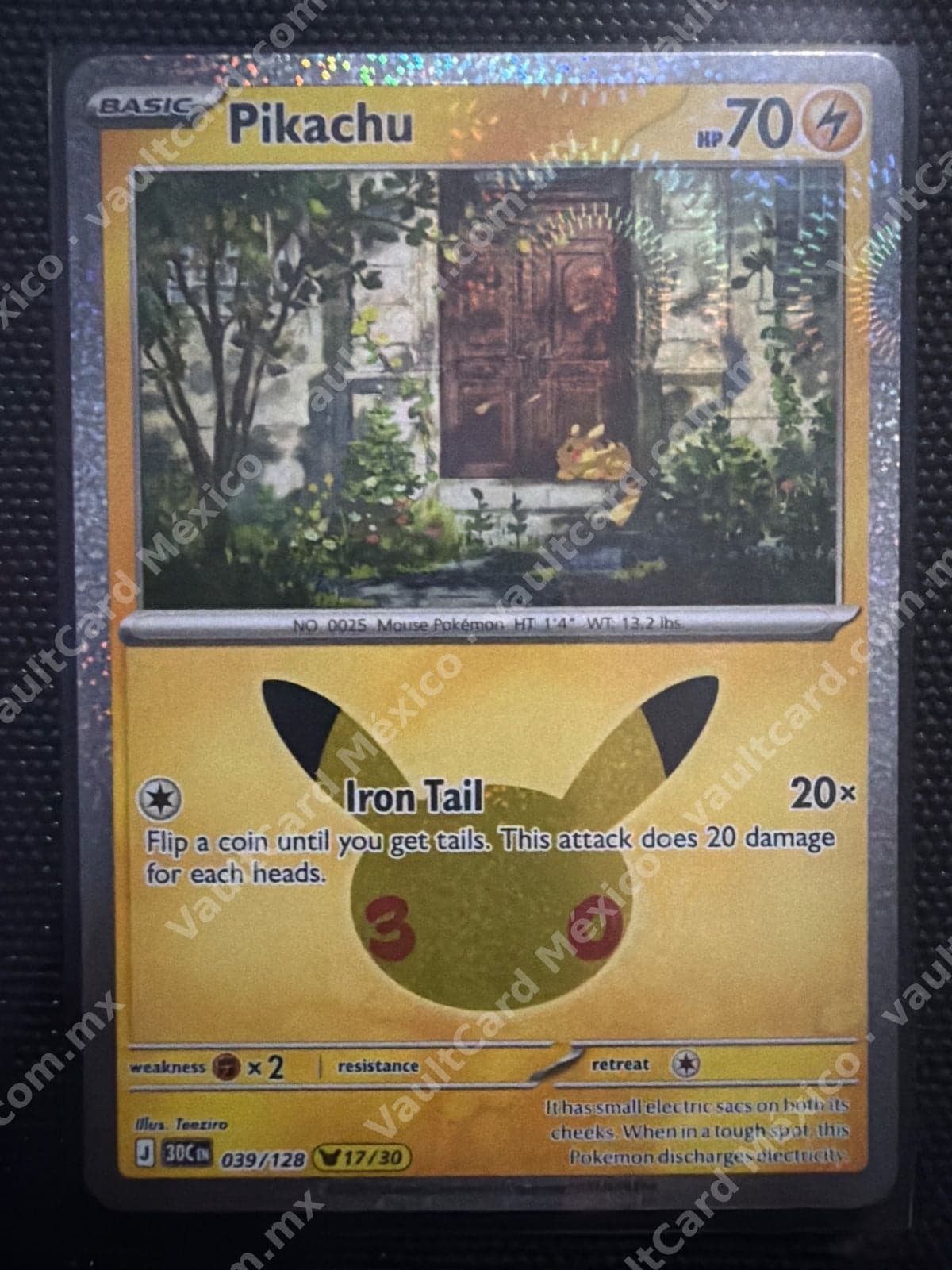 Pikachu 039/128 - Reverse Holo (30C) Inglés