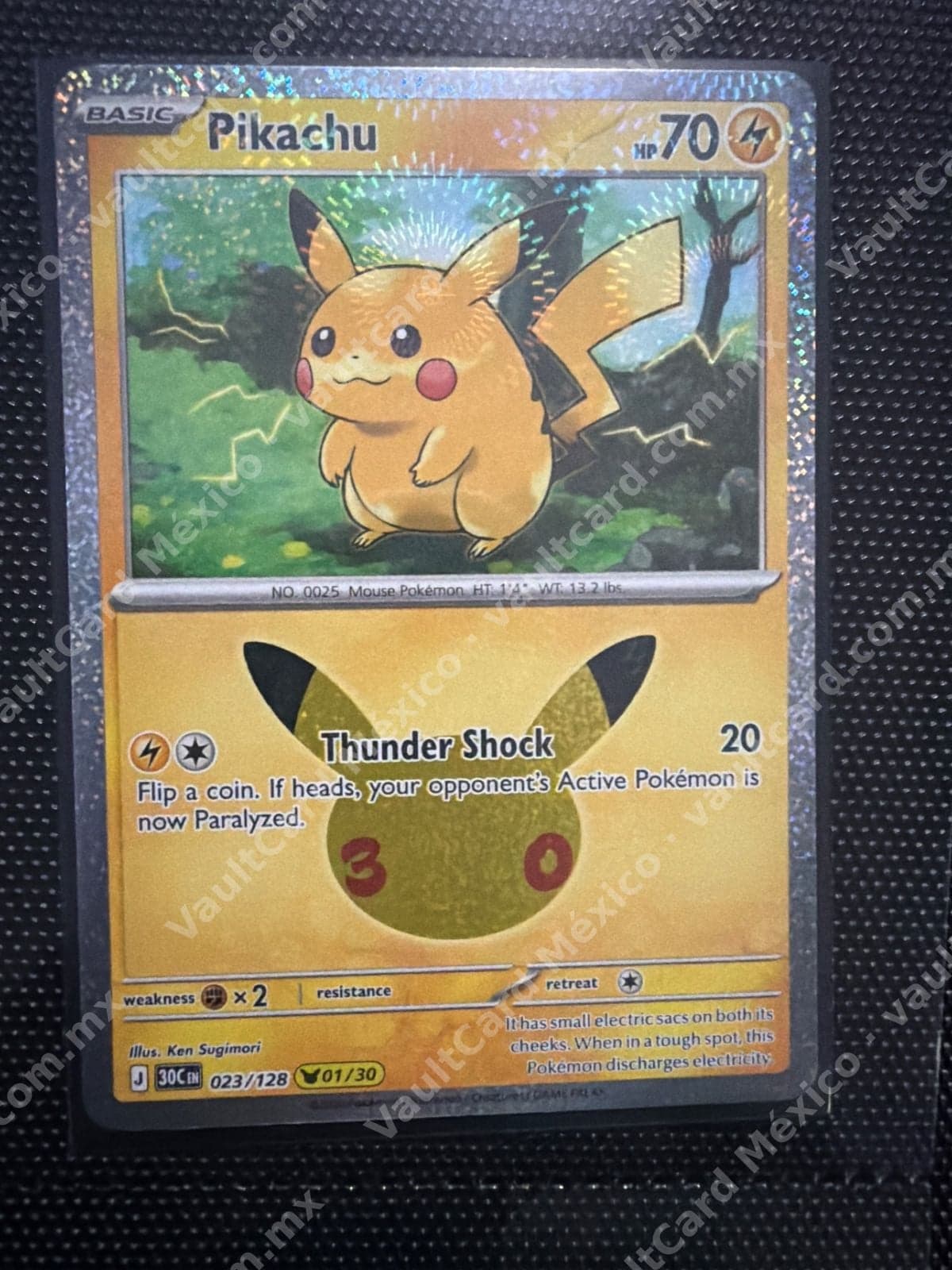 Pikachu 023/128 - Holo Promo 30th (30C) 01/30 Inglés