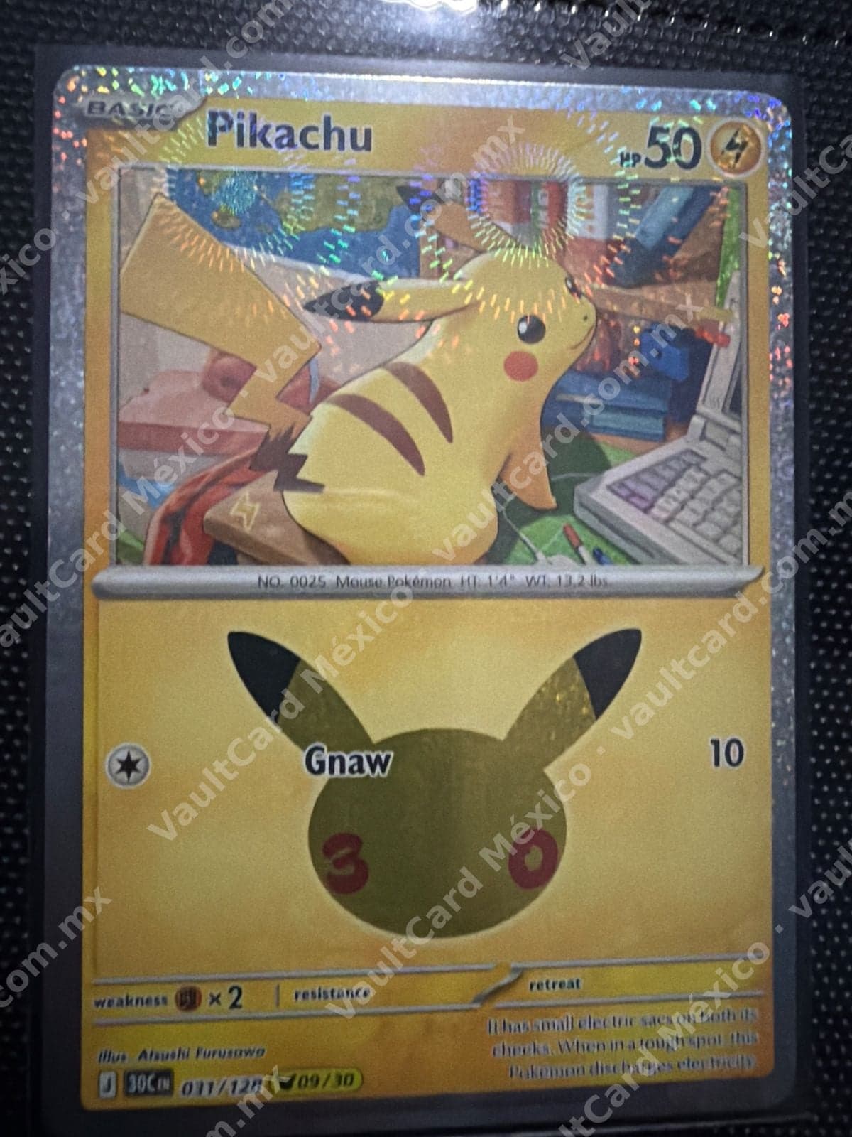 Pikachu 011/128 Holo 09/30 - Inglés