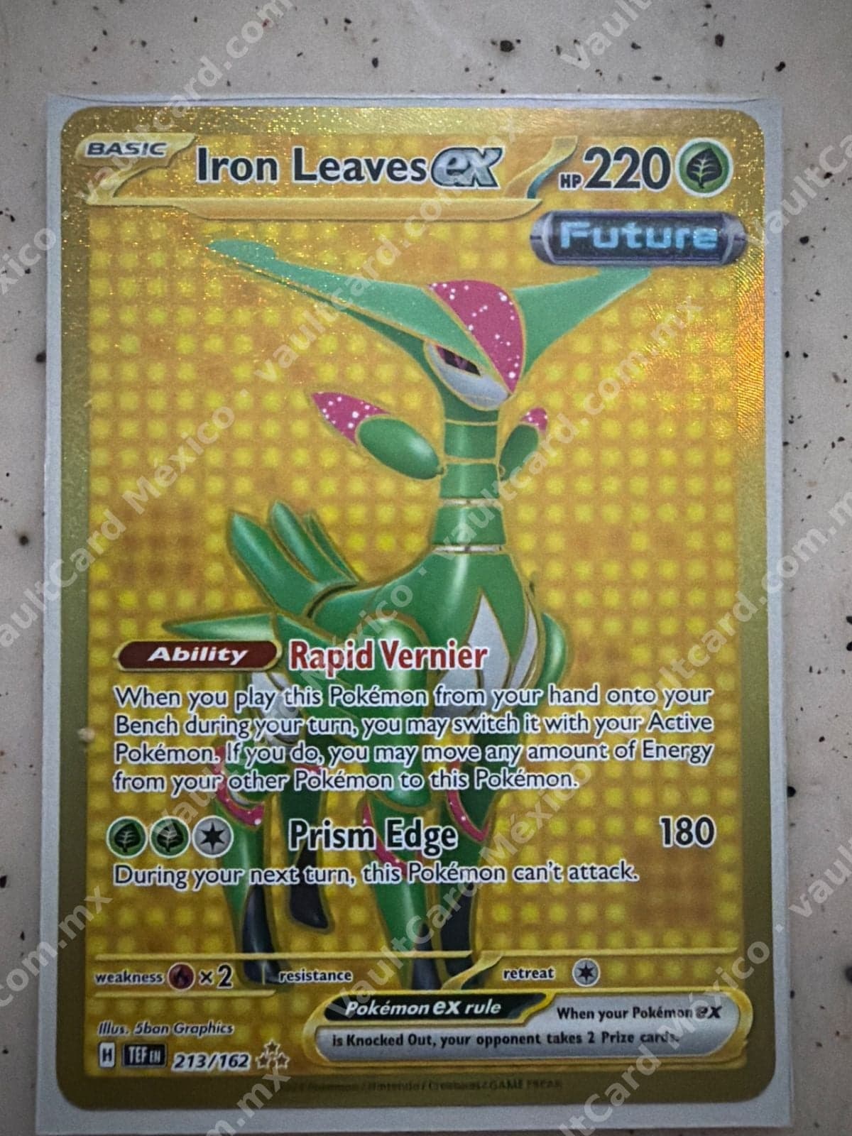 Iron Leaves ex 213/162 Gold - Temporal Forces (TEF) Inglés