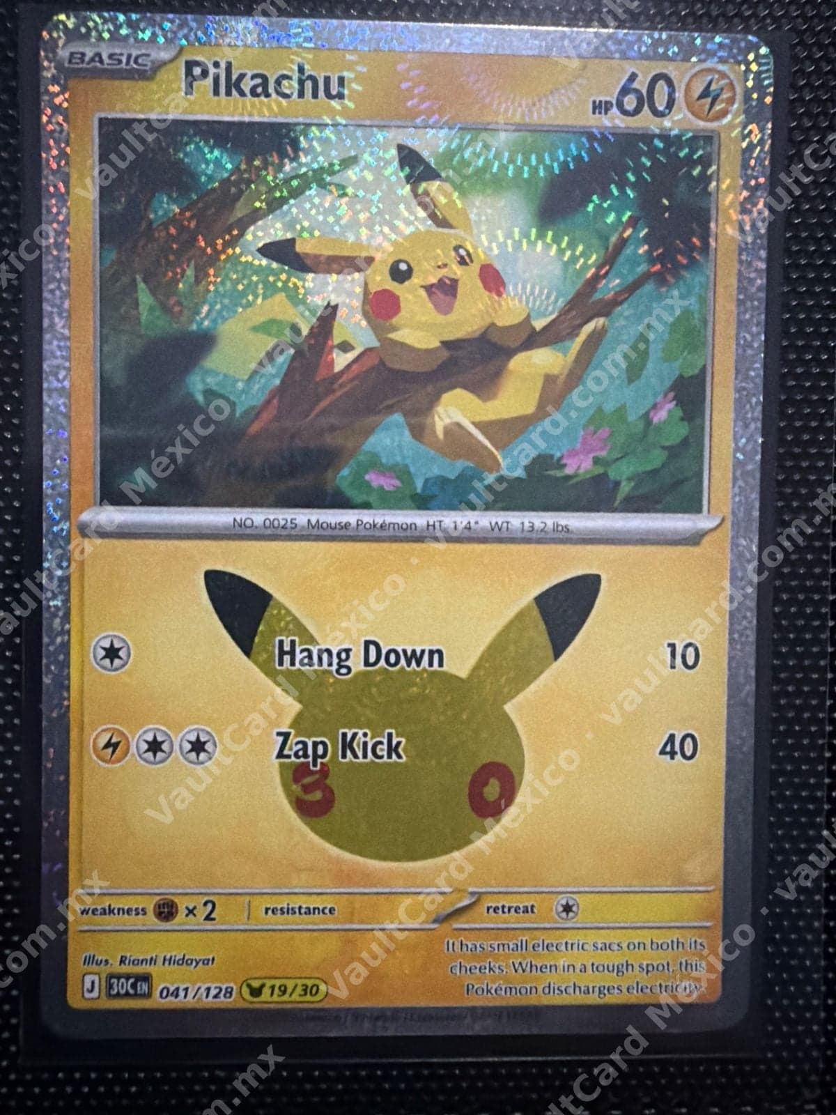 Pikachu 041/128 - Holo Inglés (30C)