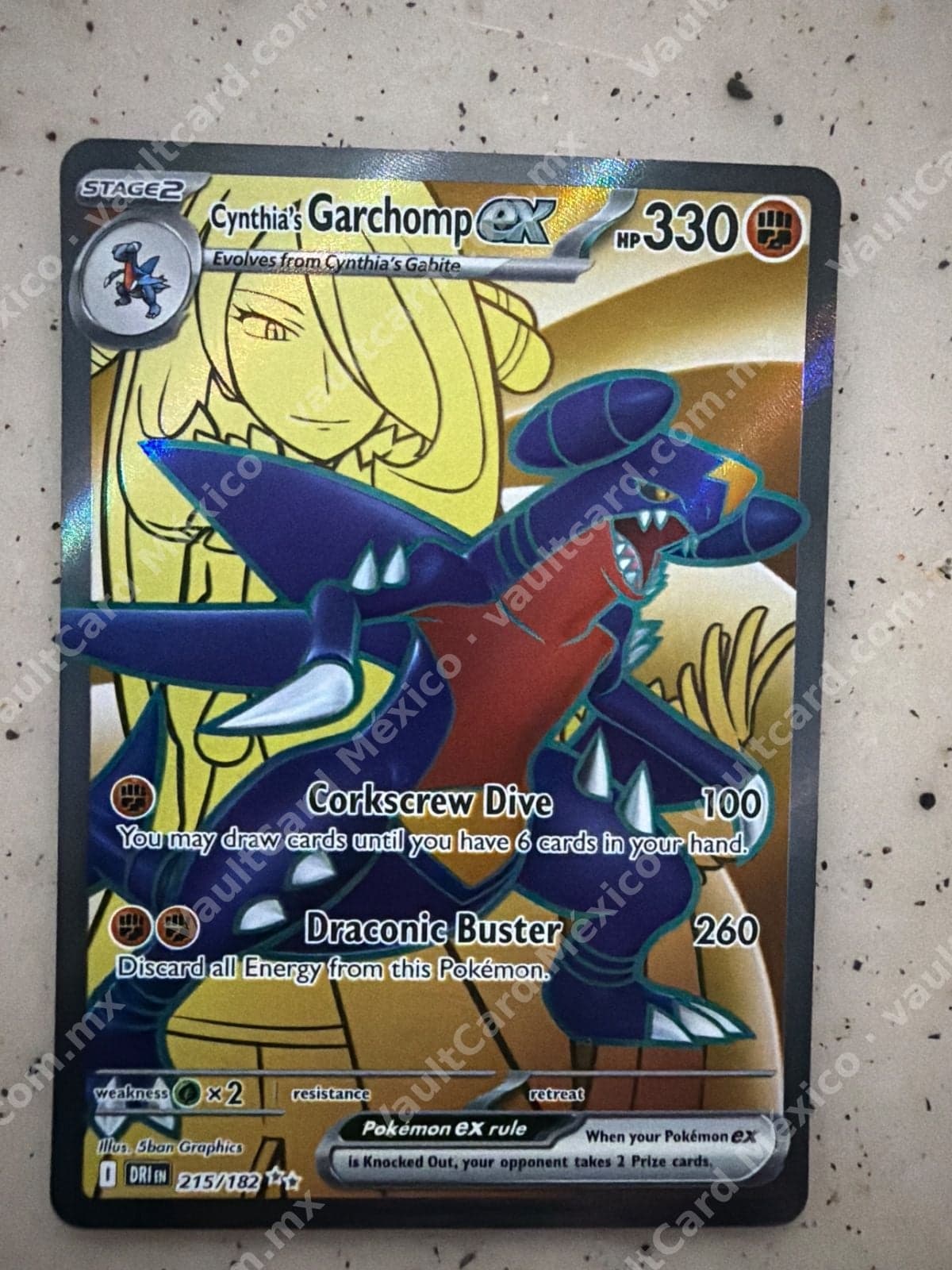 Cynthia's Garchomp ex 215/182 - (DRI) Inglés Special Illustration Rare